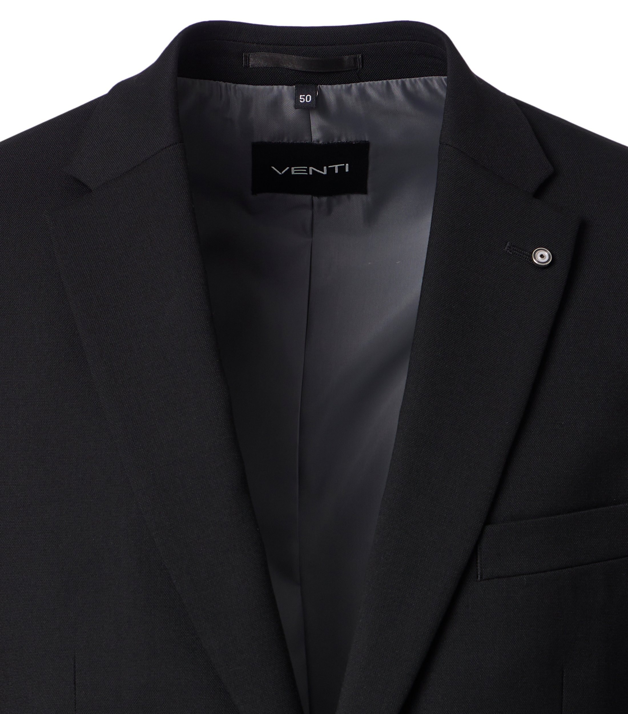 VENTI Men's Suit Jacket Solid Black Size 48 3