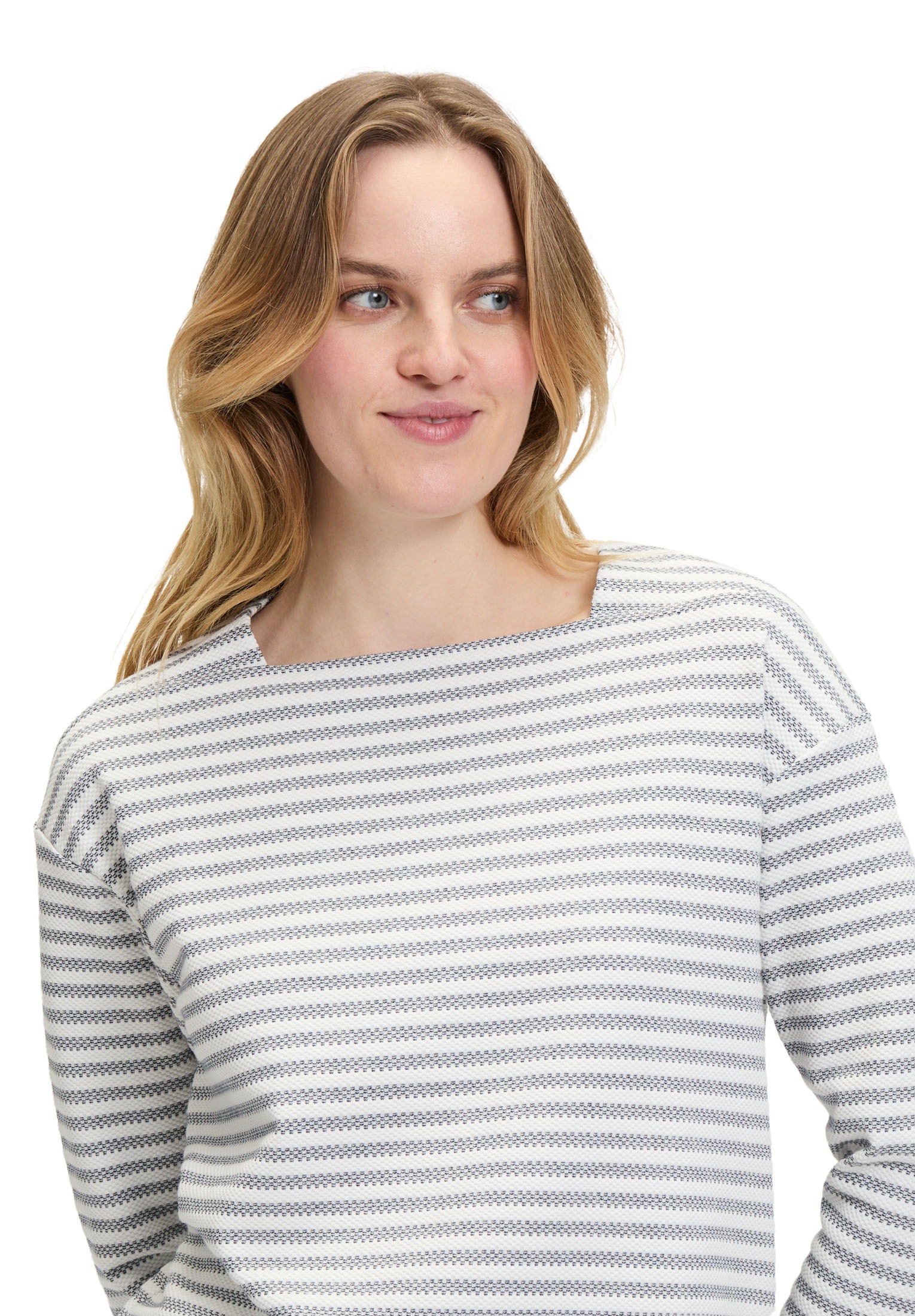 Betty&Co 3/4-Arm-Shirt »Betty & Co Damen Ringelshirt mit U-Boot-Ausschnitt«, (1 tlg.), Material