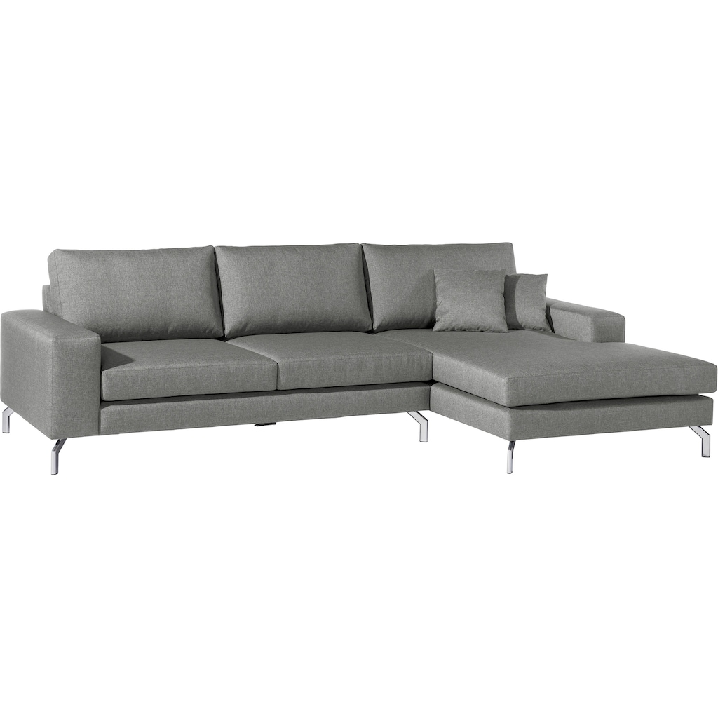 Max Winzer® Ecksofa »Flori«, mit Longchair links oder rechts, inklusive Zierkissen