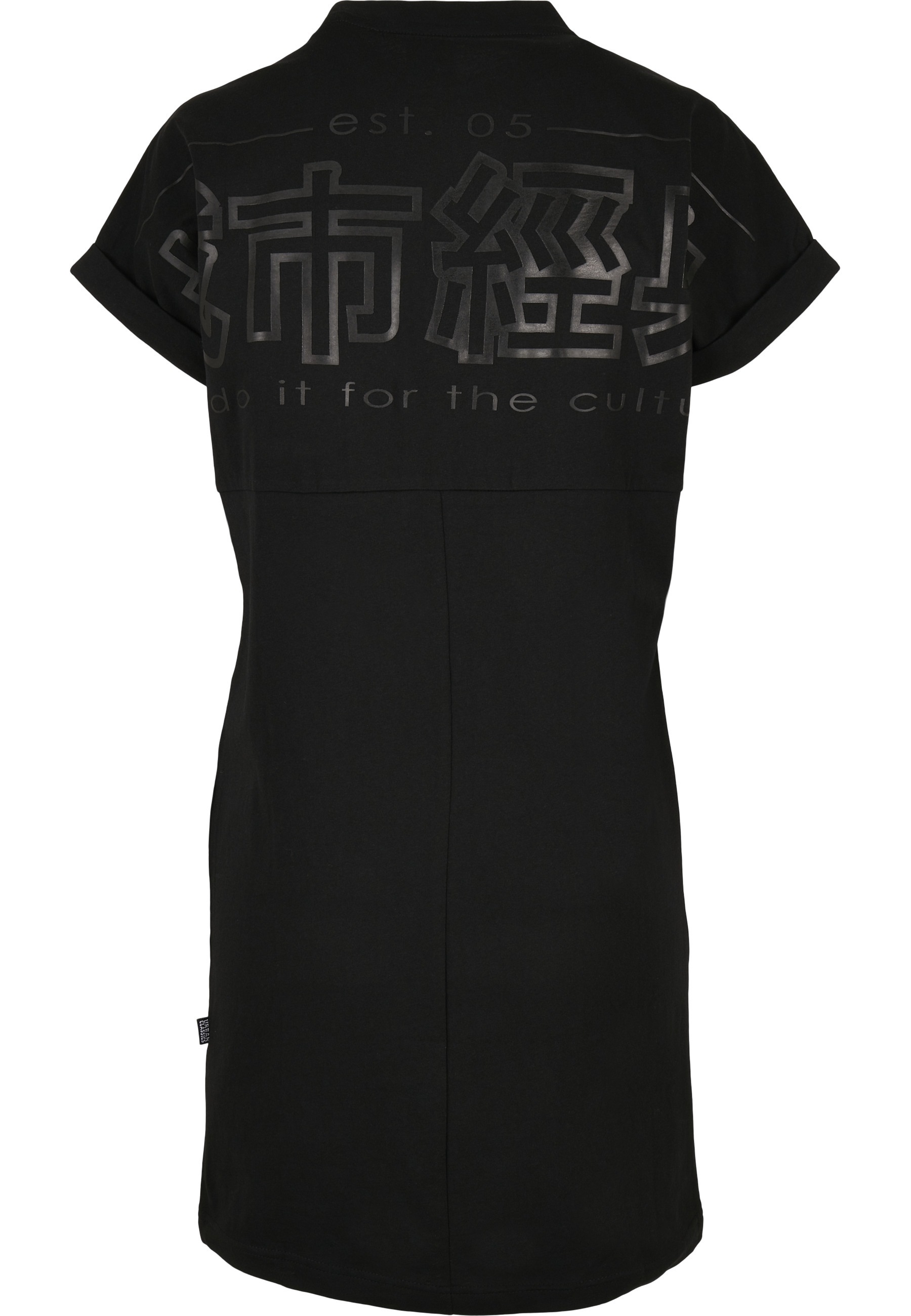 URBAN CLASSICS Shirtkleid »Urban Classics Damen Ladies Cut On Sleeve Printed Tee Dress« 1 Stk. tlg.