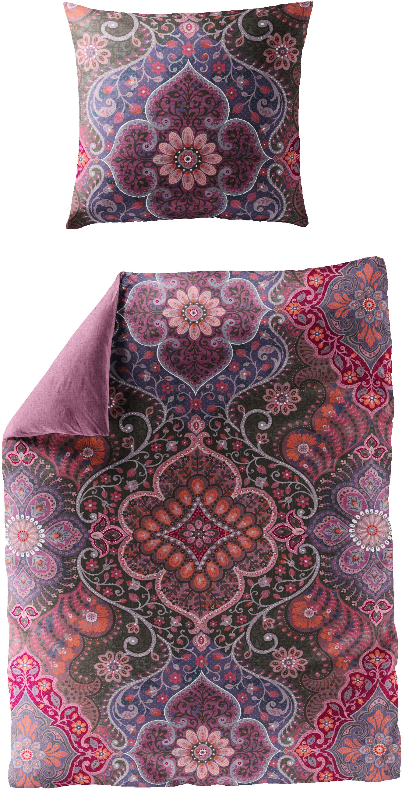 Jekatex Wendebettwäsche "FLORENZIA" 2 Stk. tlg. Bettwäsche-Set aus 100% Bau günstig online kaufen