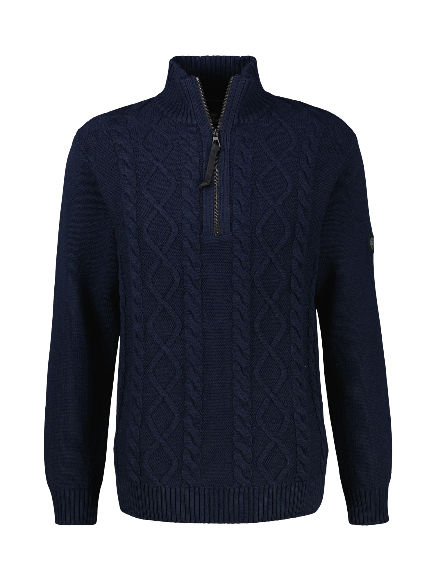 LERROS Sweatshirt "Herren Stricktroyer mit Zopfmuster"