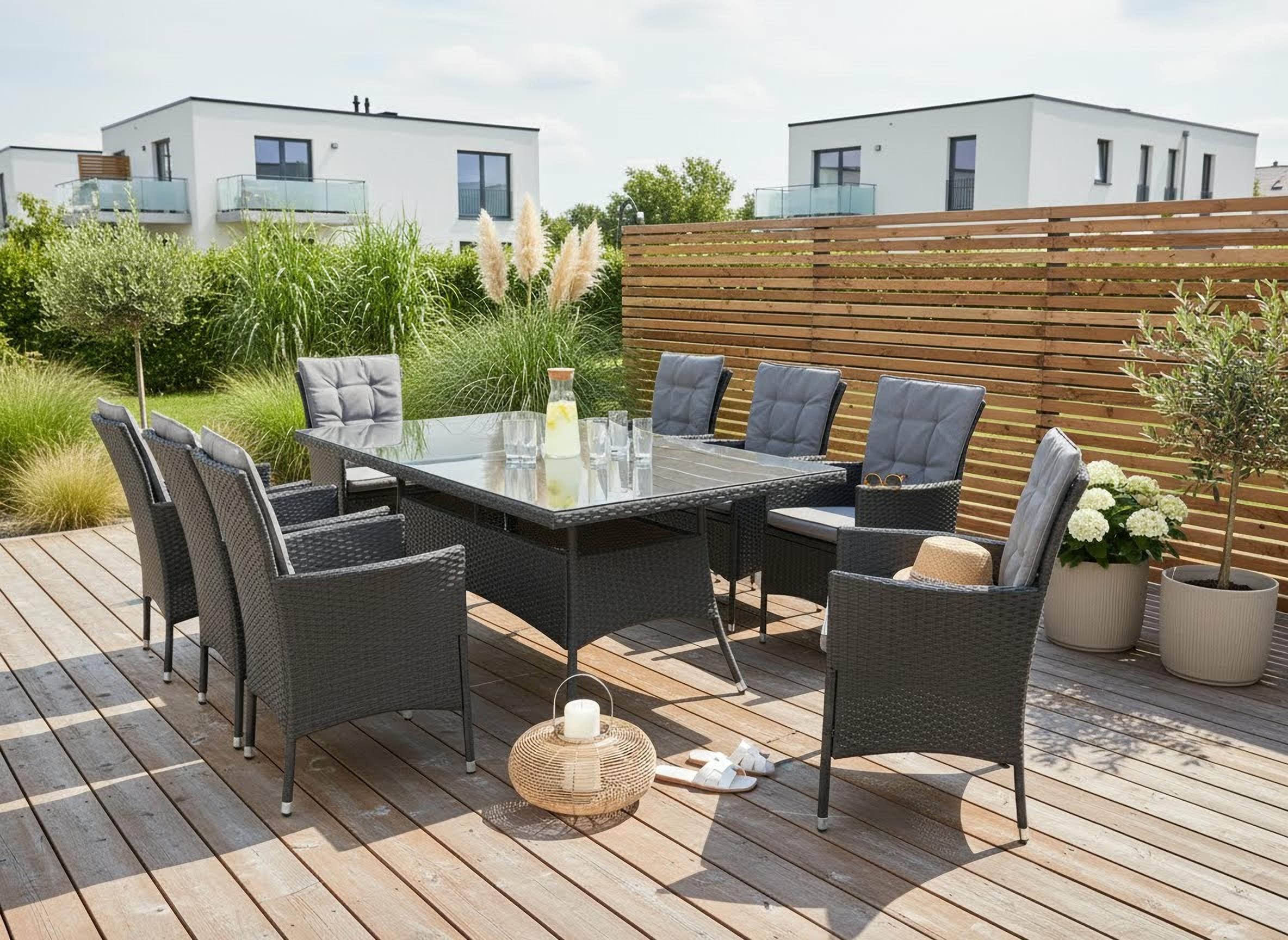 KONIFERA Garten-Essgruppe "Mailand" Set, 8x Sessel, 8x Sitzauflage, 8x Rück günstig online kaufen