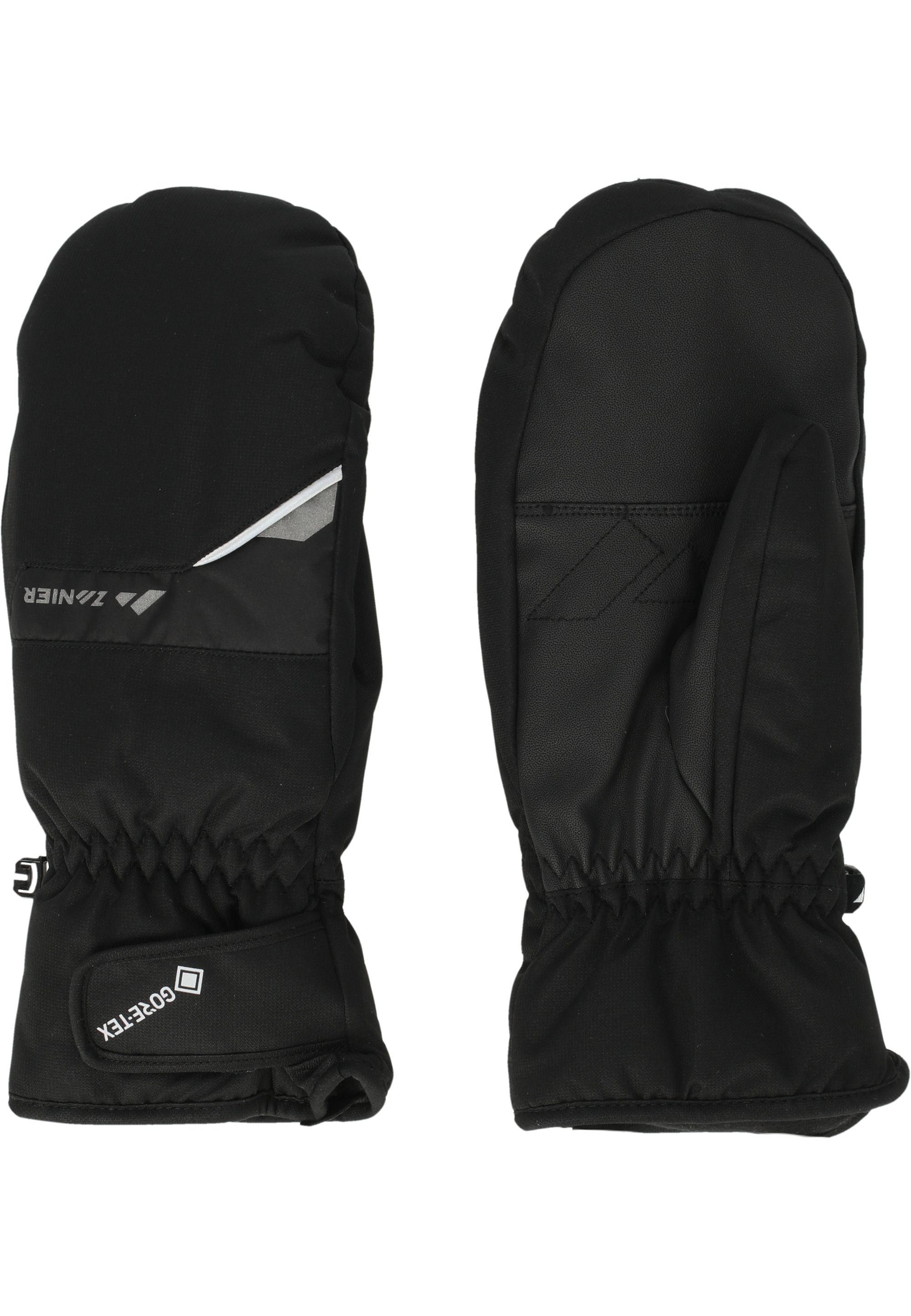 ZANIER Damen Fäustlinge "Trysil"schwarz, Gr. 10,5, unifarben, 100% Polyester, Handschuhe, mit zuverlässiger Membran