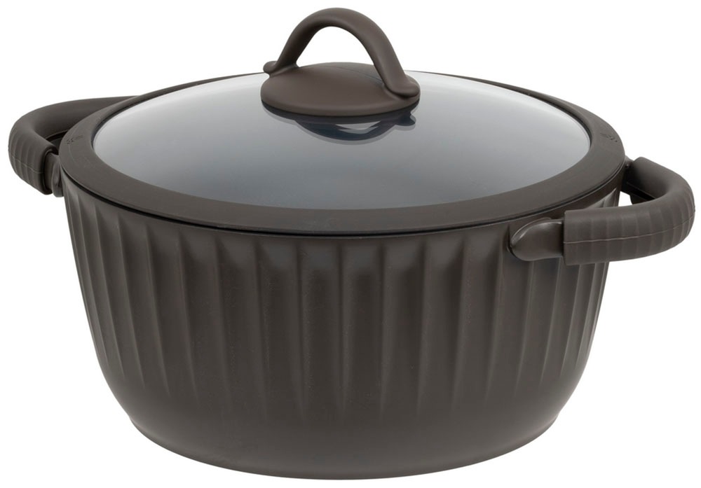 Bratentopf "Ascella, Schmortopf antihaftbeschichtet und spülmaschinenfest", 4,6 l + Ø 24cm + Höhe 11,9cm, braun, RESTO KITCHENWARE, Töpfe, Geeignet