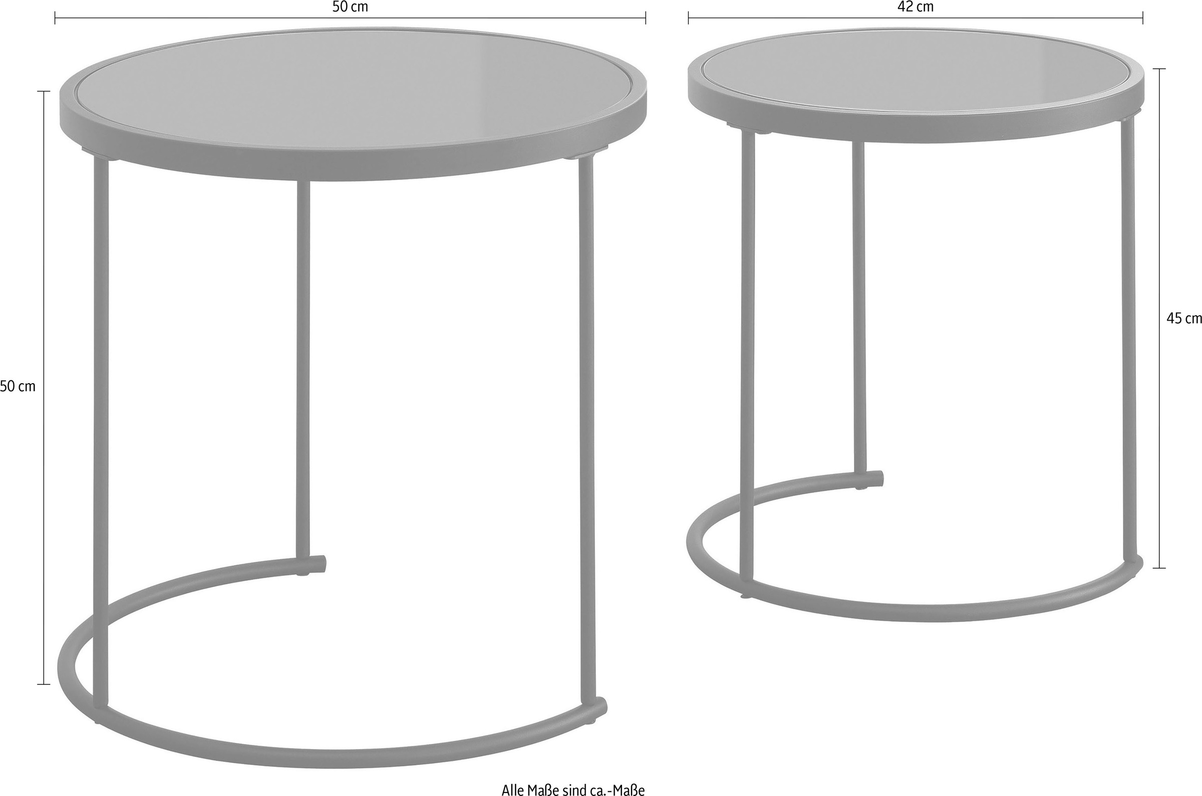 Beistelltisch HOME AFFAIRE, schwarz, B:50cm H:50cm T:45cm, Tische, Beistelltisch 3