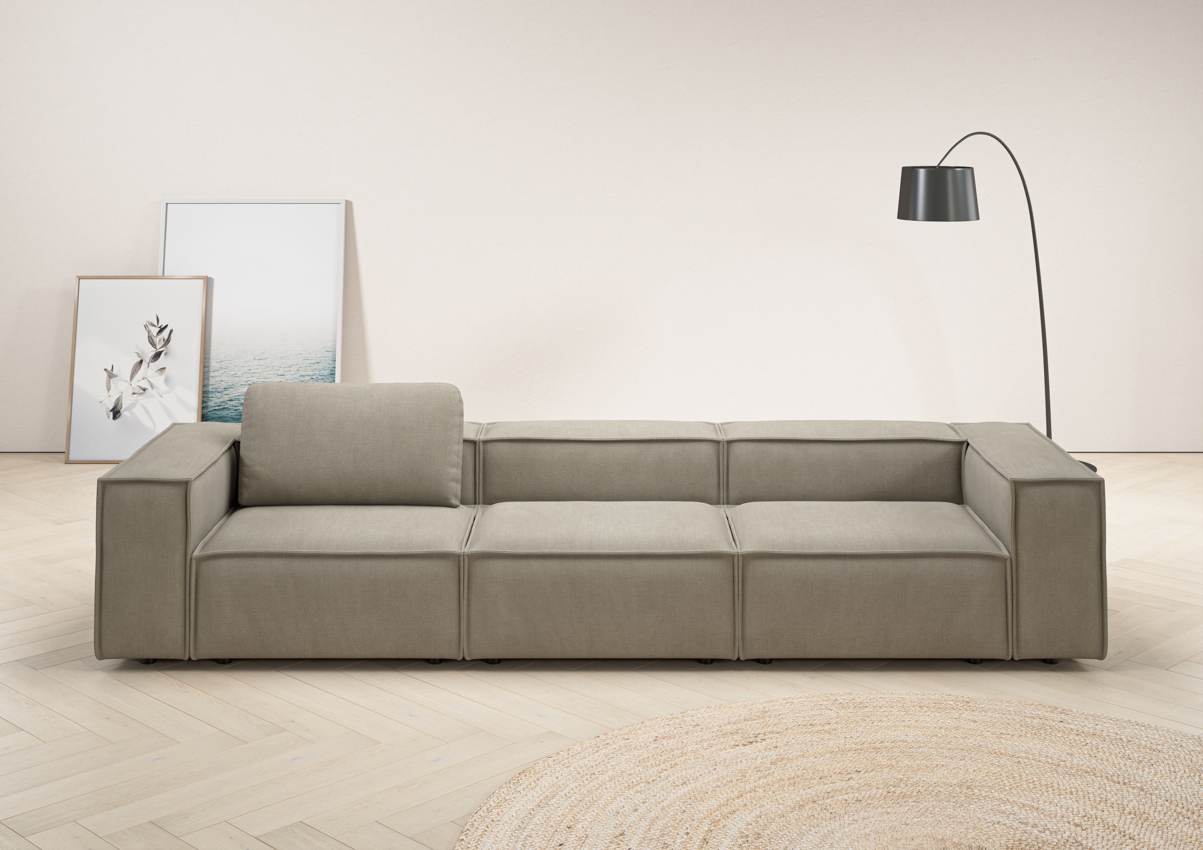 Home affaire 3,5-Sitzer "Watertown, modernes Big-Sofa XXL, 336 cm Breite, a günstig online kaufen