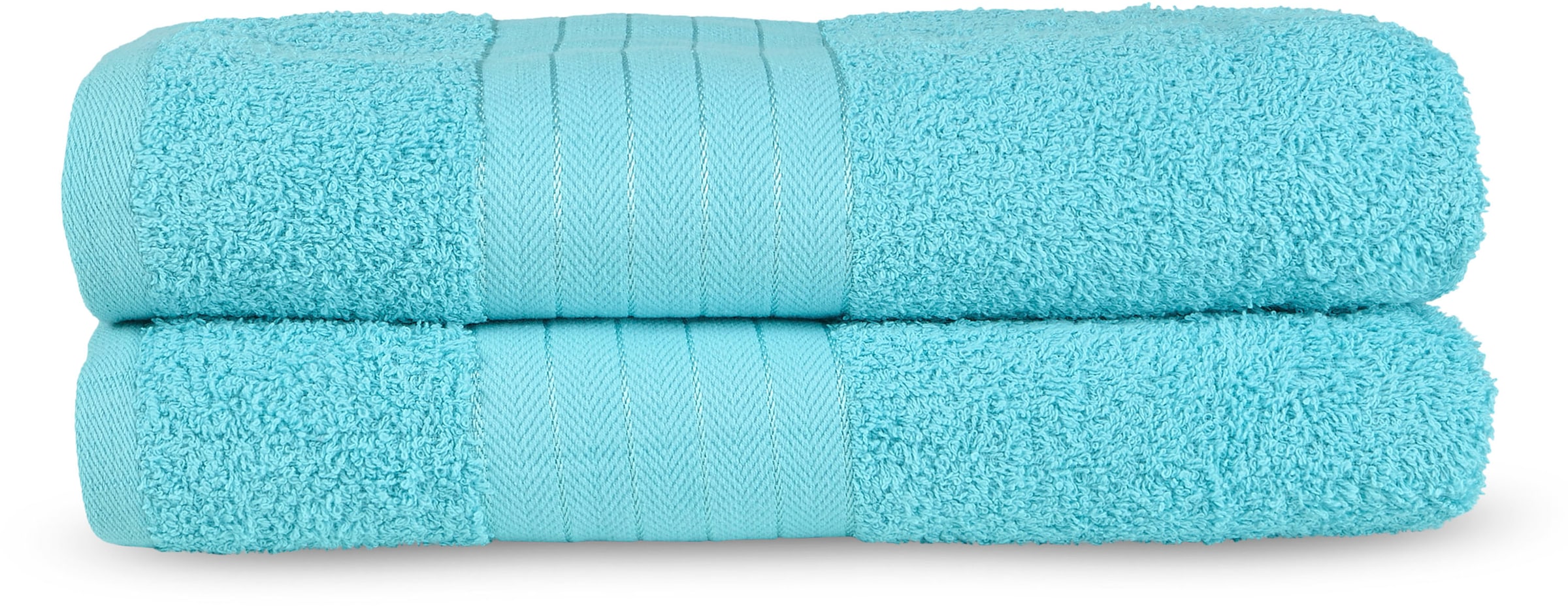 good morning Badetuch "Uni Towels", (2 St., 2er Set Badetücher 70 x 140 cm), Baumwolle, Walkfrottee, Bordüre, 500 GSM, W