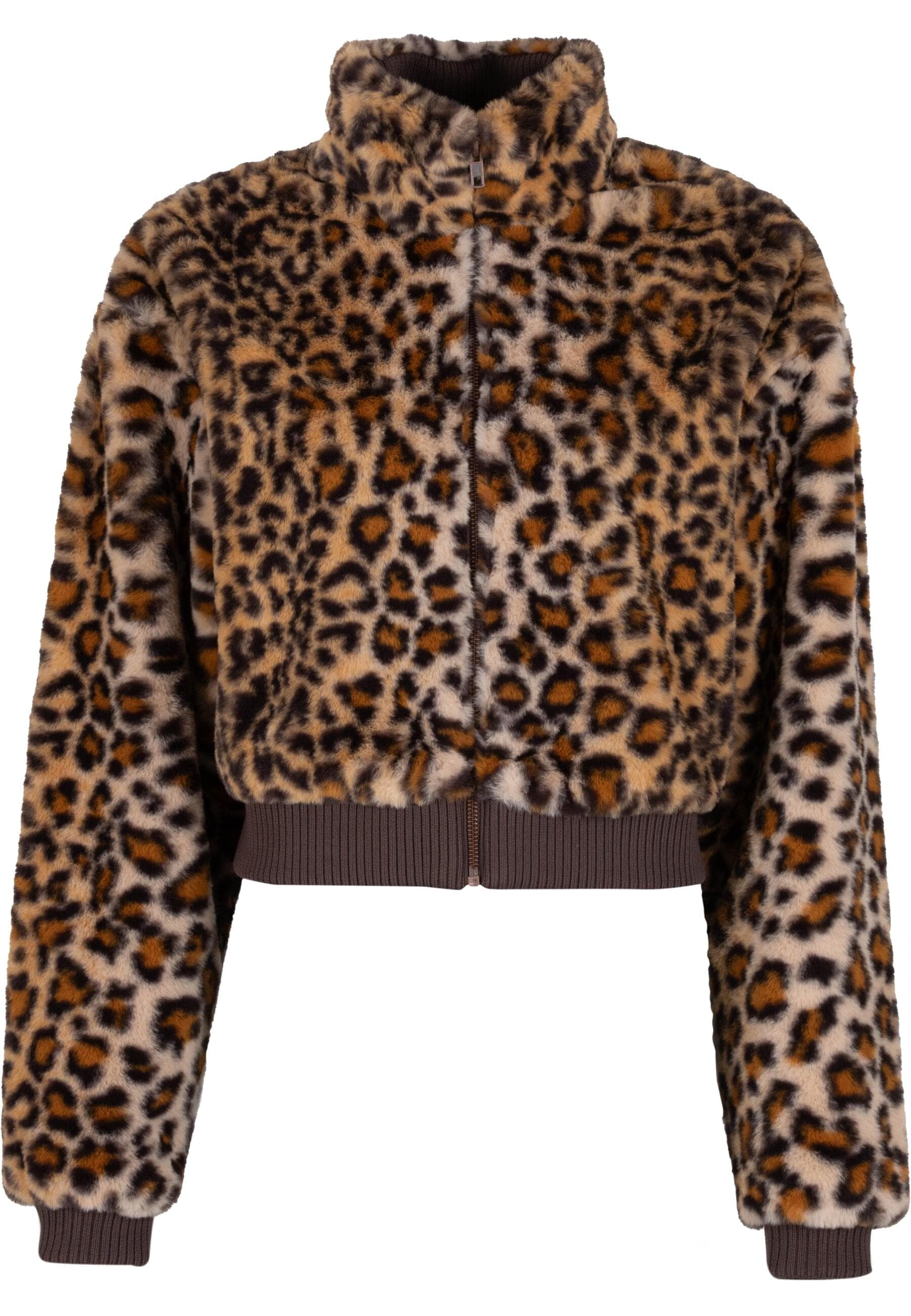 URBAN CLASSICS Allwetterjacke "Urban Classics Ladies Cropped Faux Fur Leo J günstig online kaufen