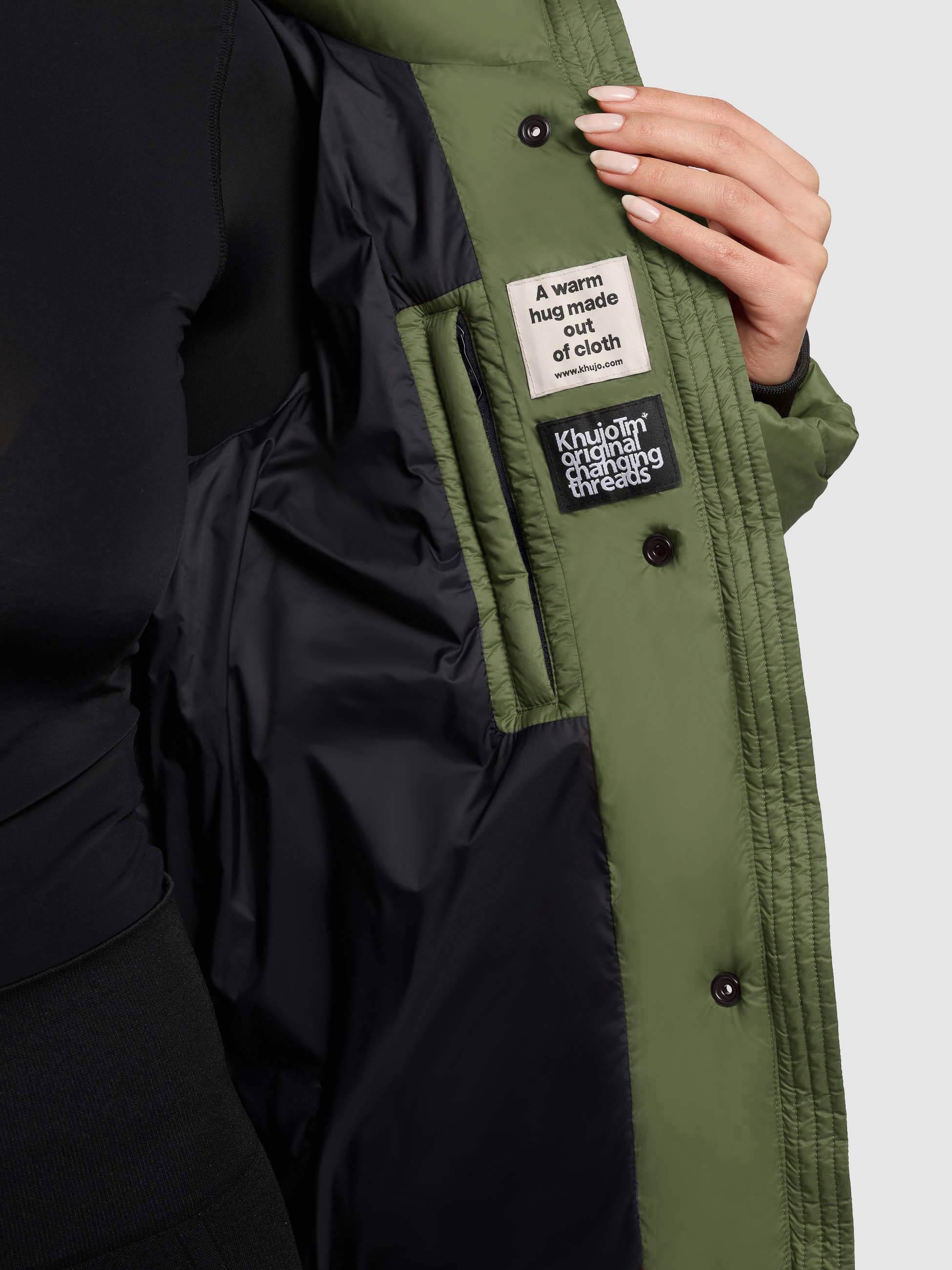 khujo Steppjacke »Lilian« mit Kapuze Damen Winterjacke mit Karo-Steppung