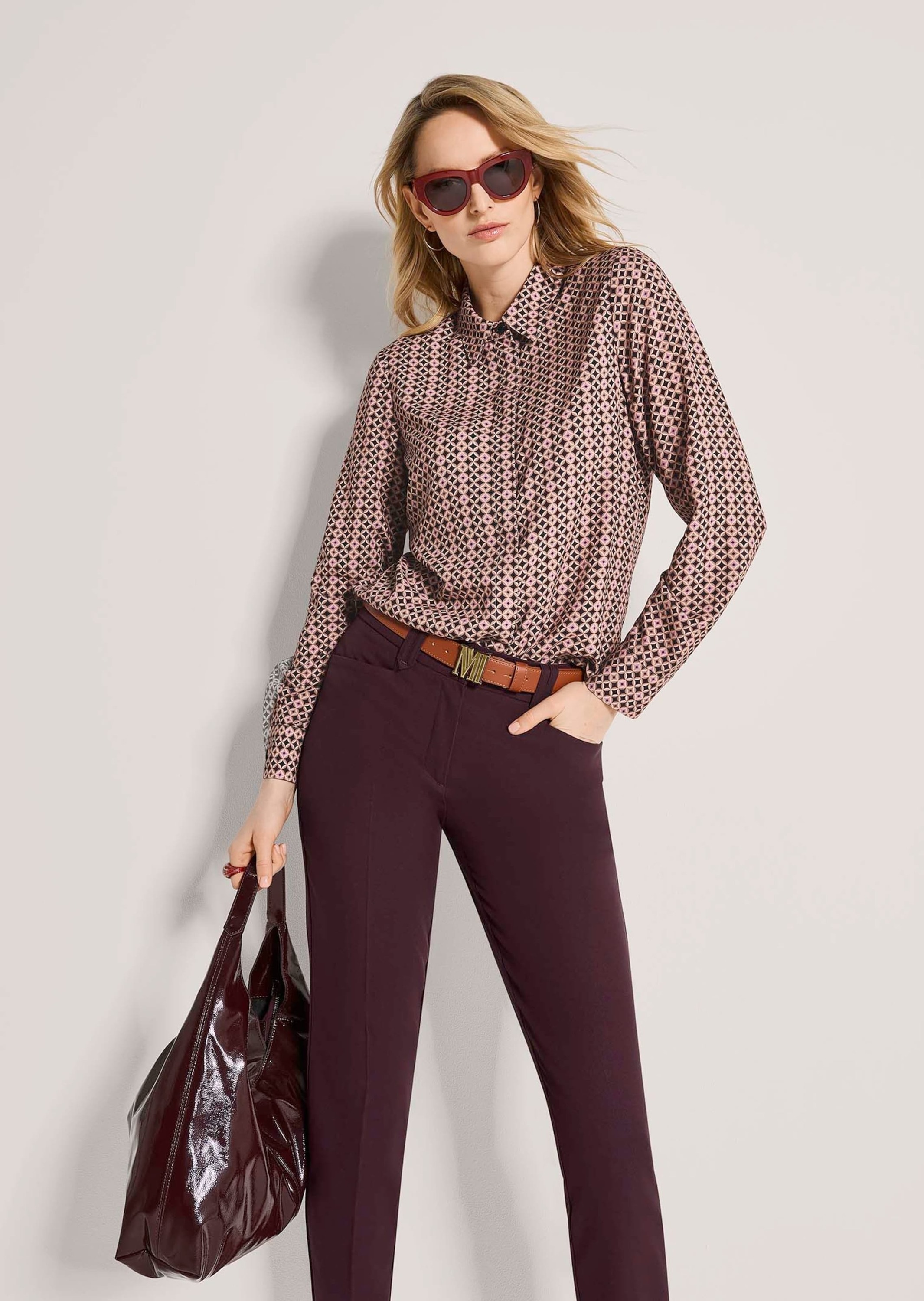 MADELEINE Hemdbluse »Bluse Bluse mit geometrischem Druck«