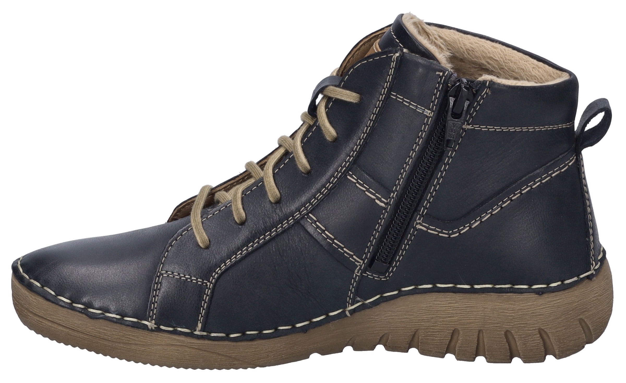 Josef Seibel Schnürstiefelette »Felicia 01«, Schnürboots, Sneaker, Freizeitschuh mit modischer Ziernaht