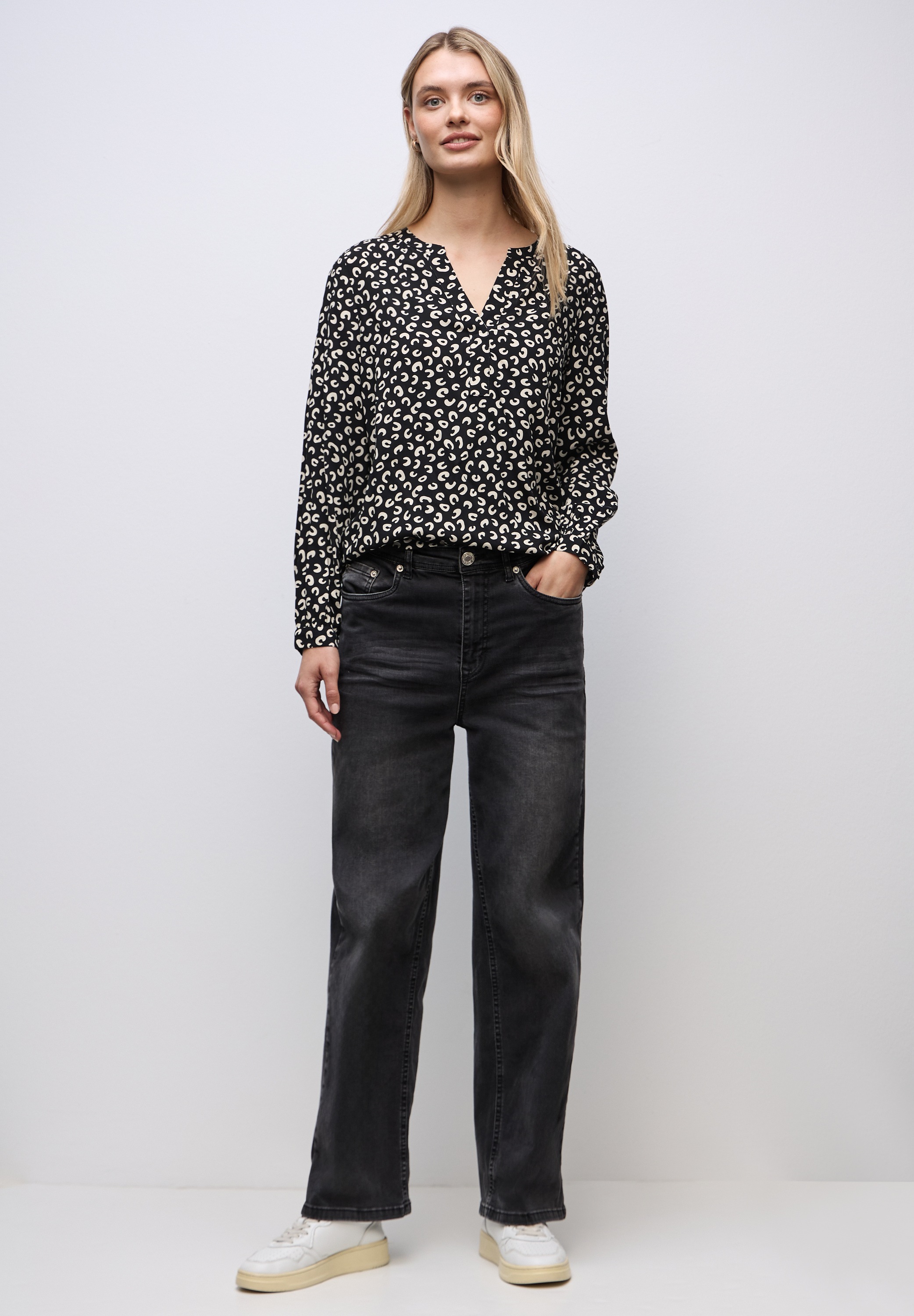 Thumbnail - STREET ONE Langarmbluse in Blusen-Optik