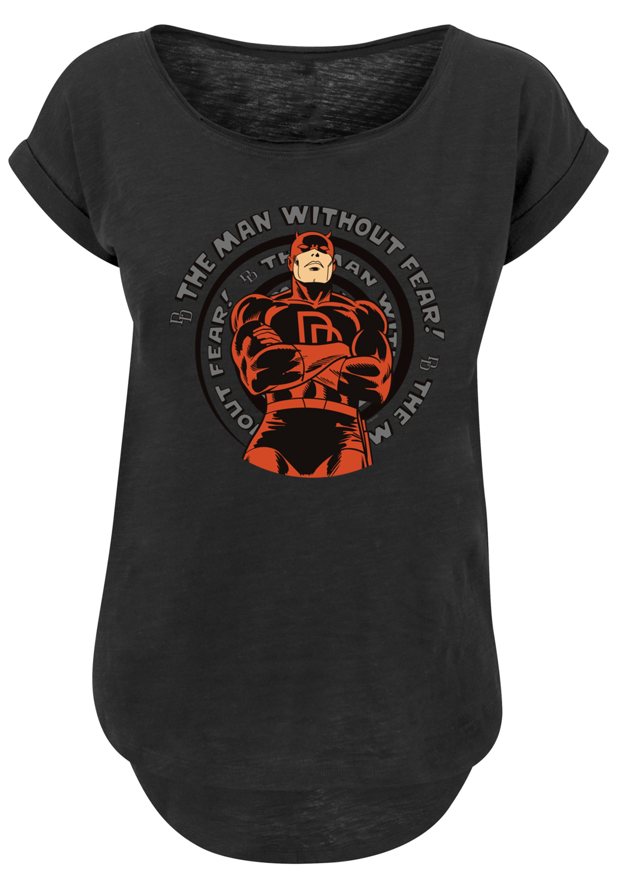F4NT4STIC T-Shirt »Marvel Daredevil Spiral«, Damen,Premium Merch,Lang,Longshirt,Logo Print