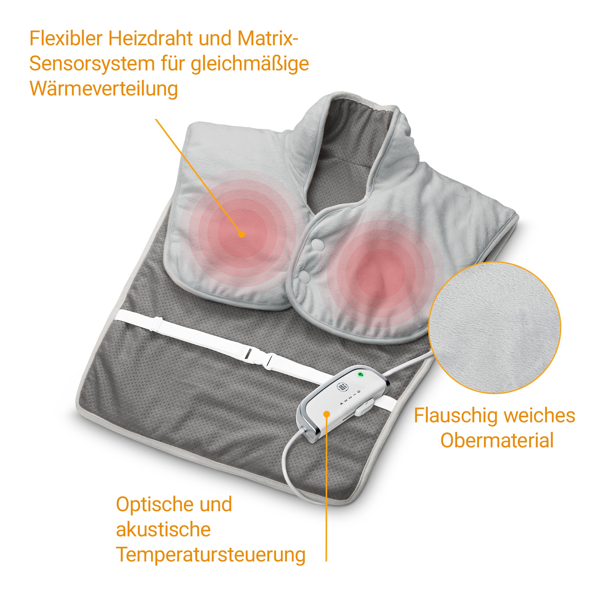 Medisana Heizkissen »HP 630« 4 Stufen, 3 Timer, flexibler Heizdraht, Überhitzungsschutz, 100 Watt