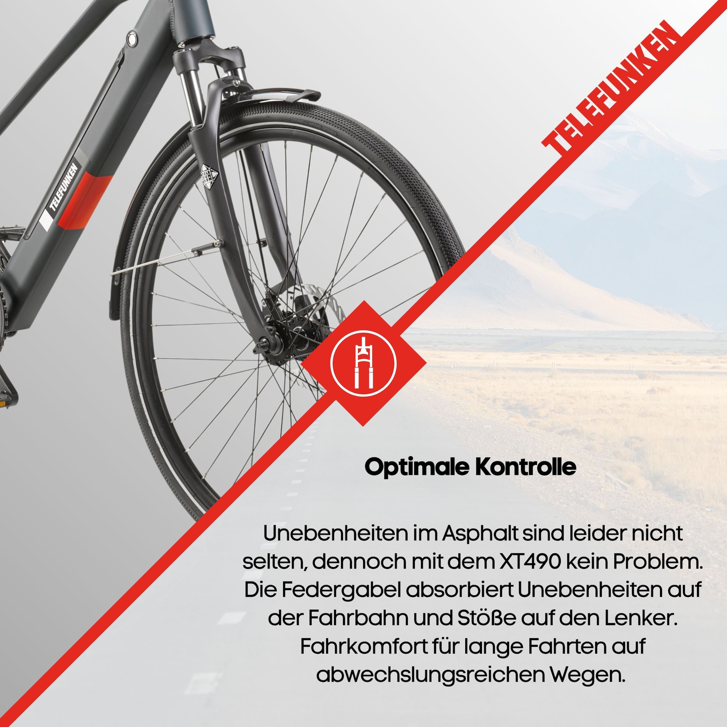 Telefunken E-Bike »E-Trekking Expedition XT490 Damen«, 8 Gang, Shimano, Altus, Heckmotor 250 W, Pedelec, Elektrofahrrad, Damen, innerhalb StVZO, 28 Zoll