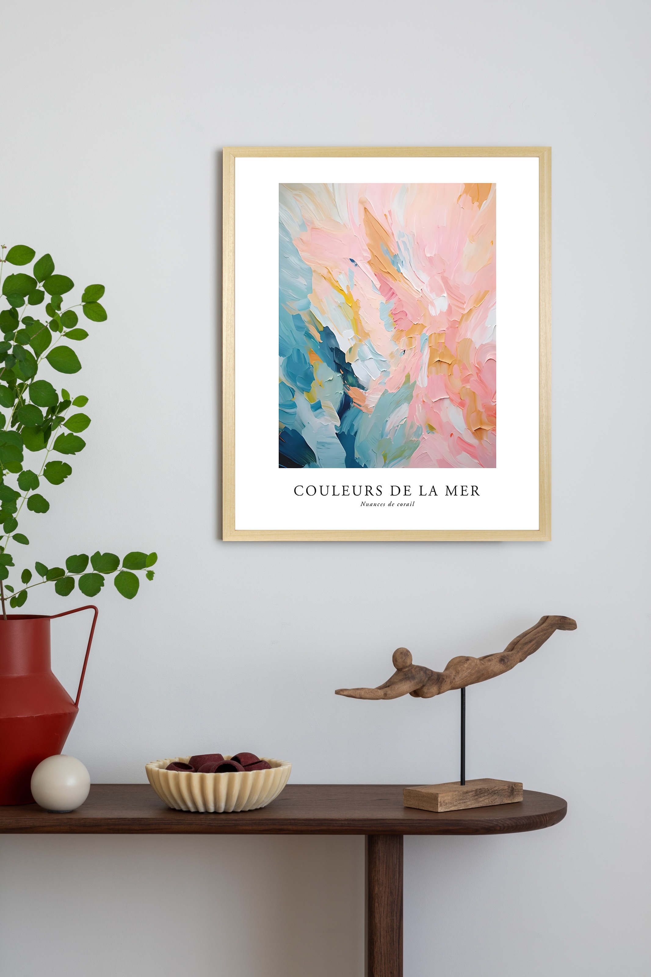 queence Bild mit Rahmen "Abstrakte Kunst in Pastell" Abstrakt  Abstrakte  F günstig online kaufen