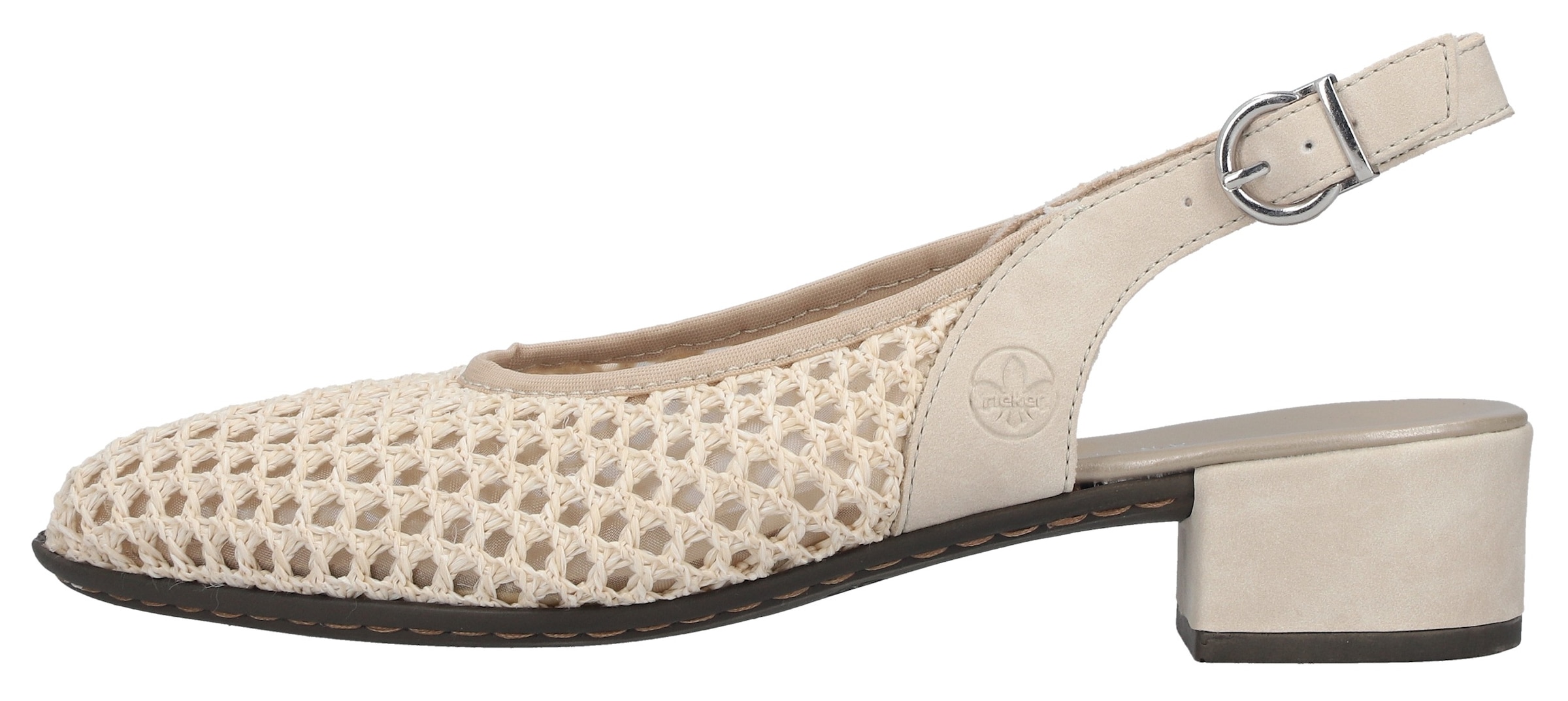 Rieker Slingsandale  Sommerschuh, Festtagsschuh, Blockabsatz, mit Riemchen