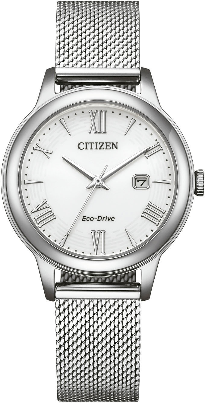 Citizen Solaruhr, Armbanduhr, Damenuhr, Edelstahlarmband, analog, Datum, Eco-Drive