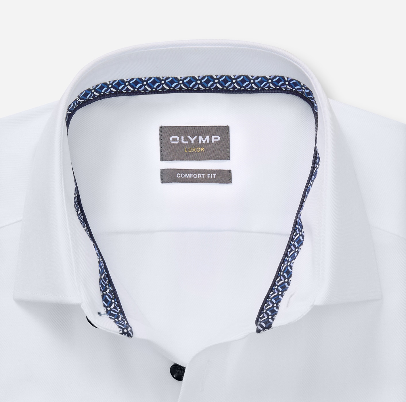 OLYMP Businesshemd »Luxor Comfort Fit New-Kentkragen« kontrastfarbene Details an Krageninnenseite, comfort fit