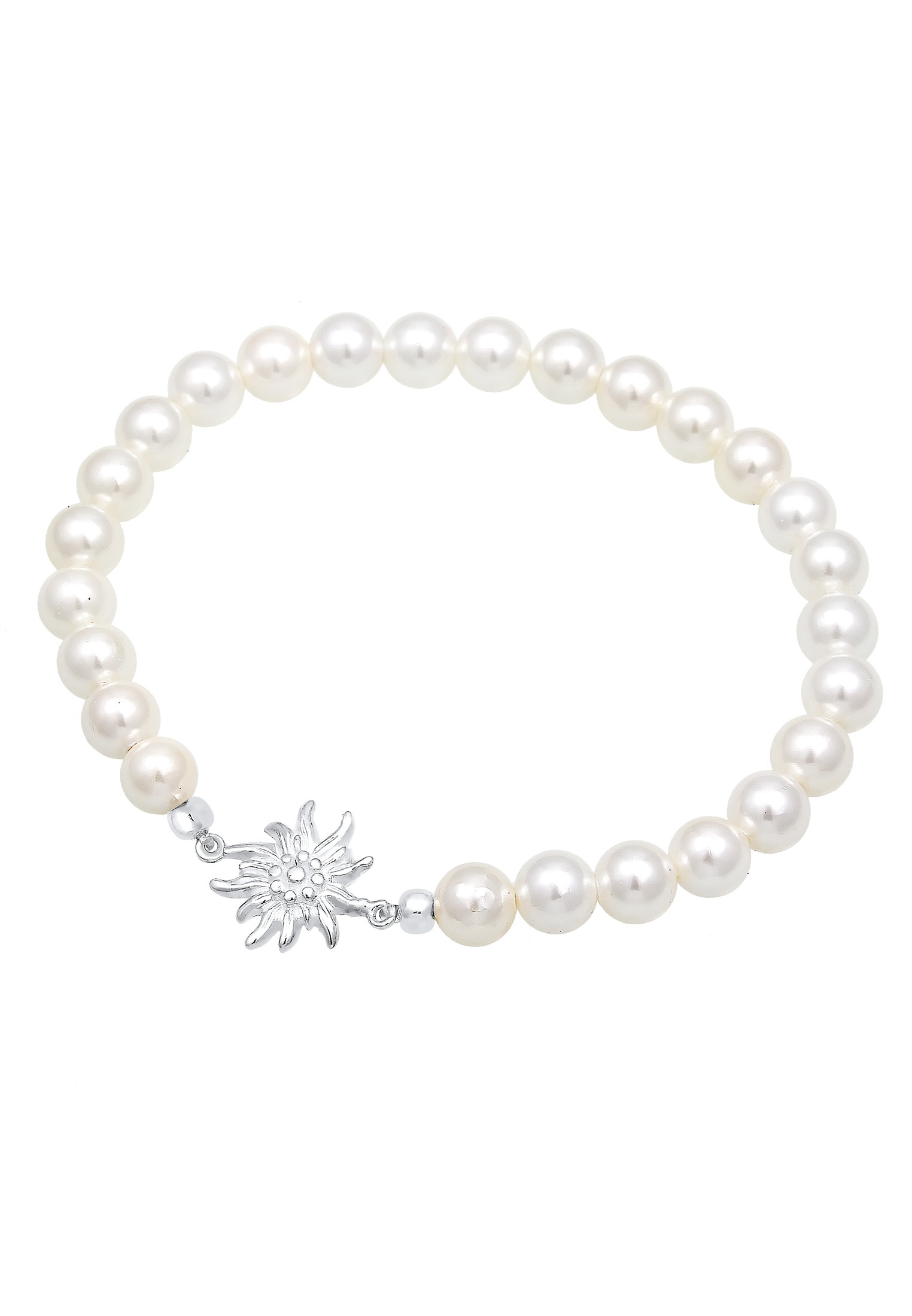 Elli Perlenarmband »Edelweiß Perlen Traditionell Trachten 925 Silber«
