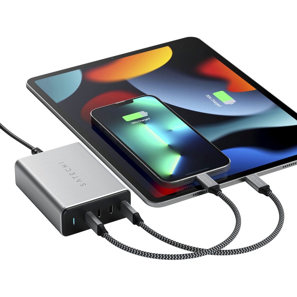 Satechi USB-Ladegerät »165W USB-C 4-Port PD GaN Charger«, (1 St.)