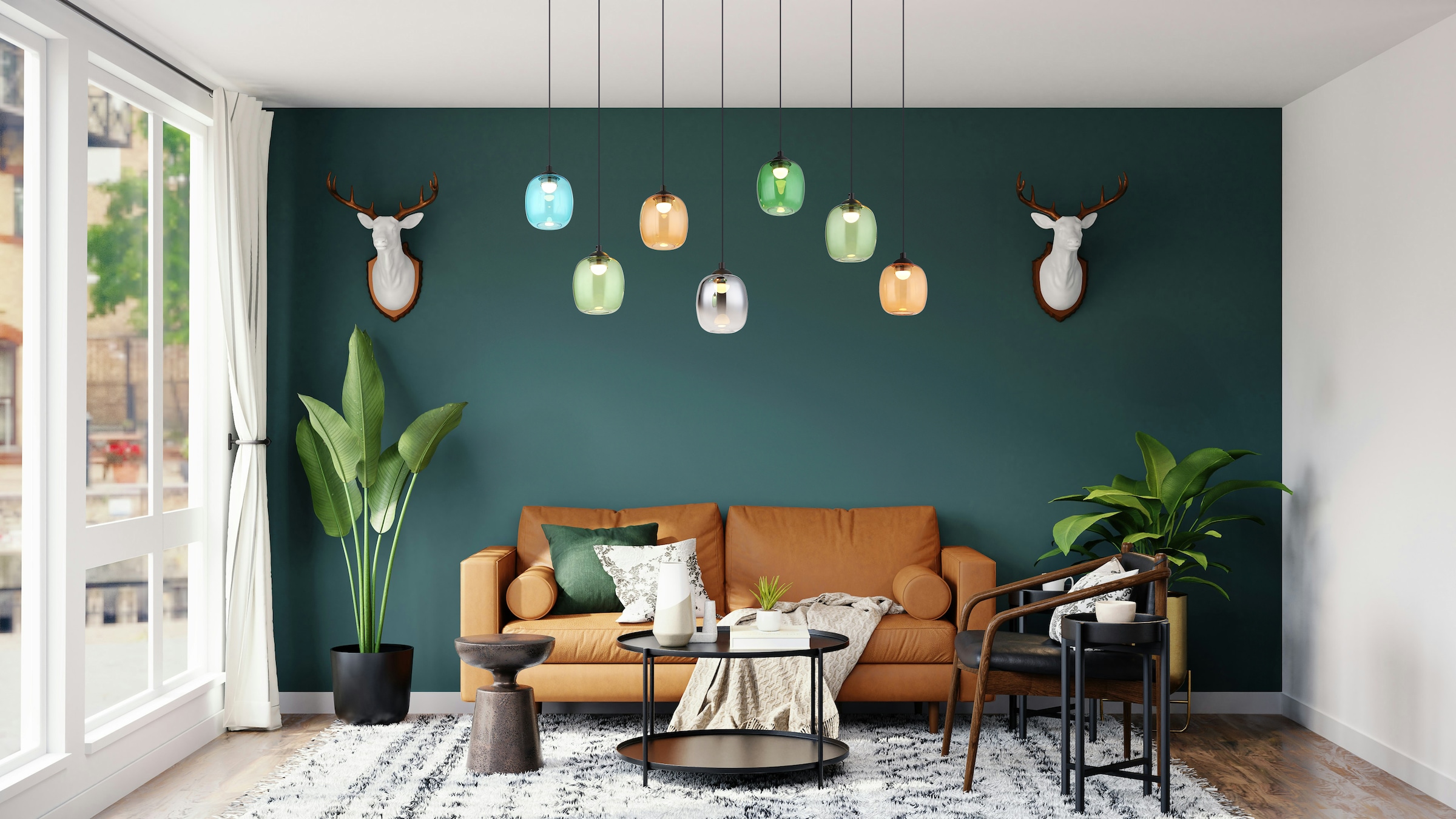 NOWA LED-Hängeleuchte »MINARA«, 1 flammig, Gläser, Hängelampe, Wohnzimmer, Esstisch