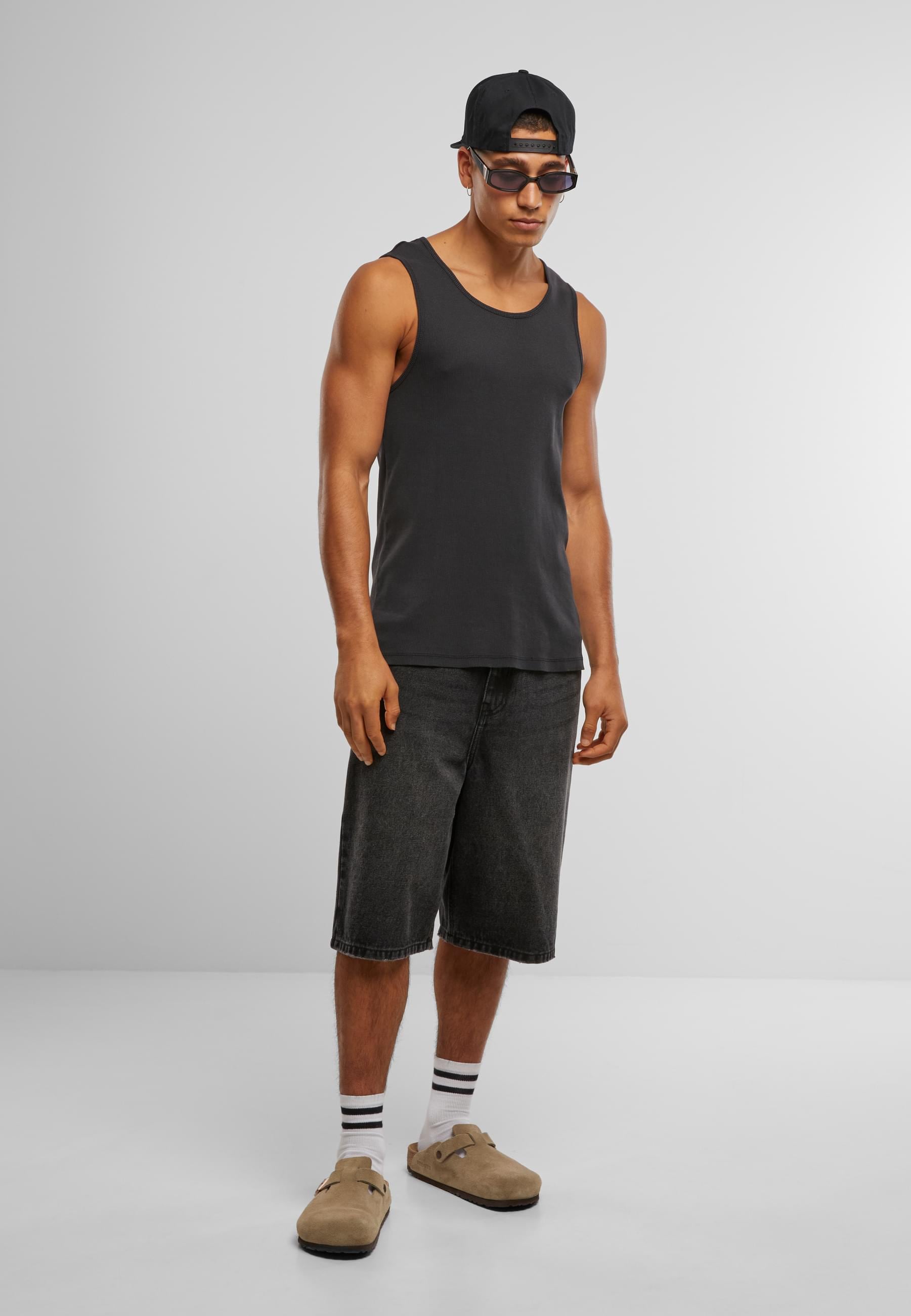 URBAN CLASSICS Tanktop »Urban Classics Washed Rib Tanktop«, (1 tlg.)