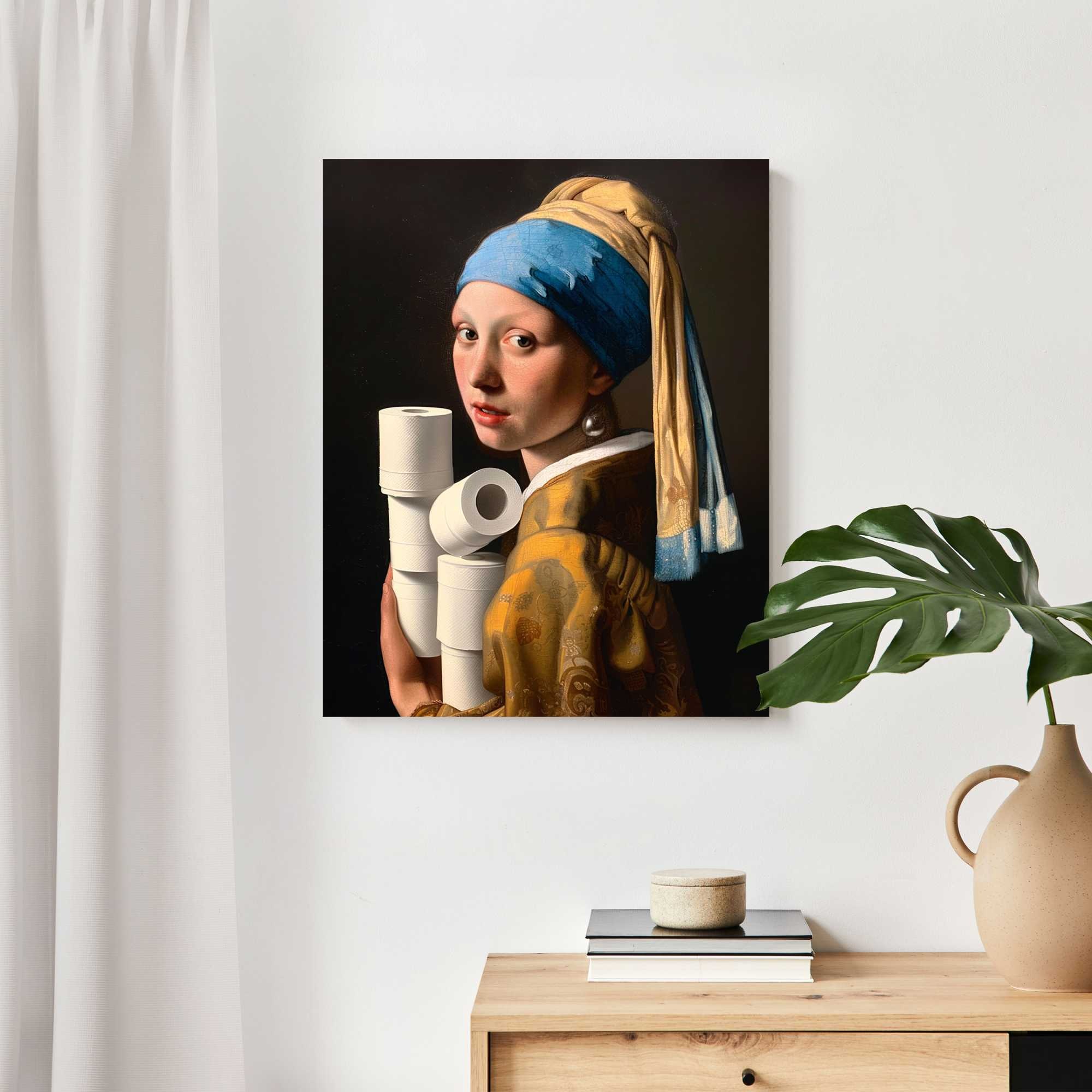 Reinders! Deco-Panel »Toiletpaper Girl«, Toilette - Blau - MDF - Kunst - 40x50 cm