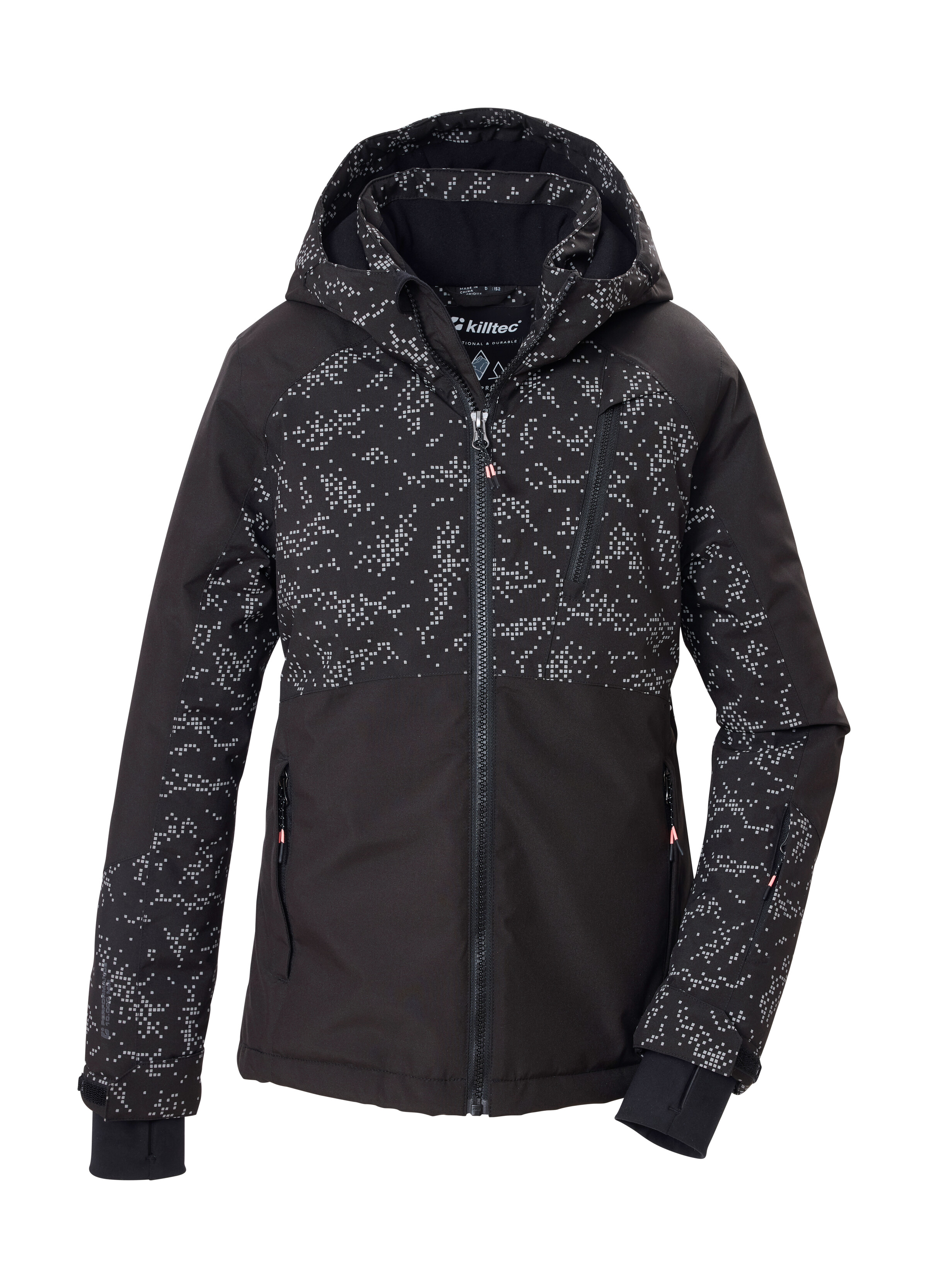 Killtec Skijacke "KSW 189 GRLS SKI JCKT" Wind- und wasserdicht, atmungsaktiv, grafischer All-over-Print