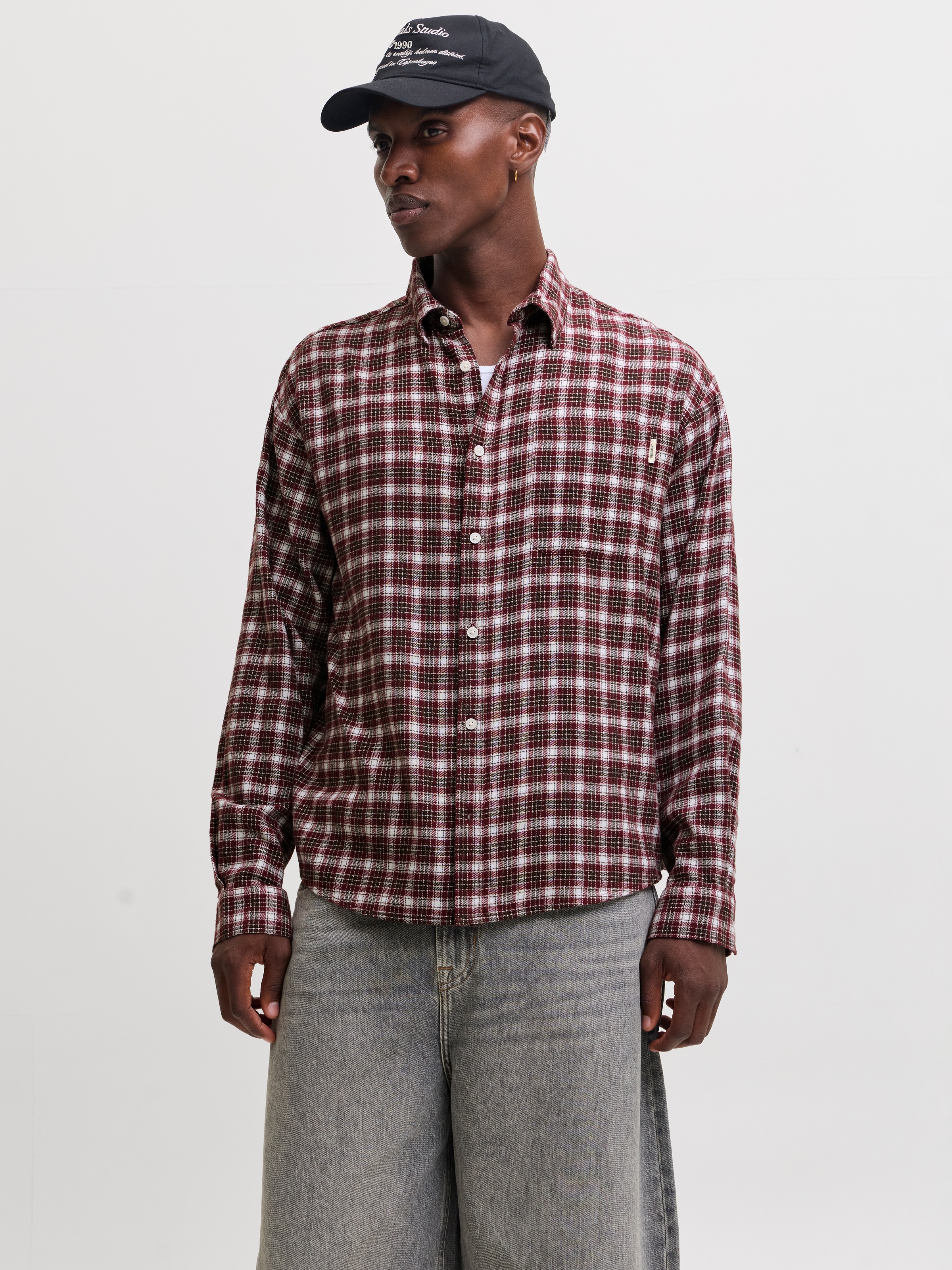 Jack & Jones Langarmhemd "JORFREDERIKSBERG FLANNEL SHIRT L/S" Baumwolle, regular fit