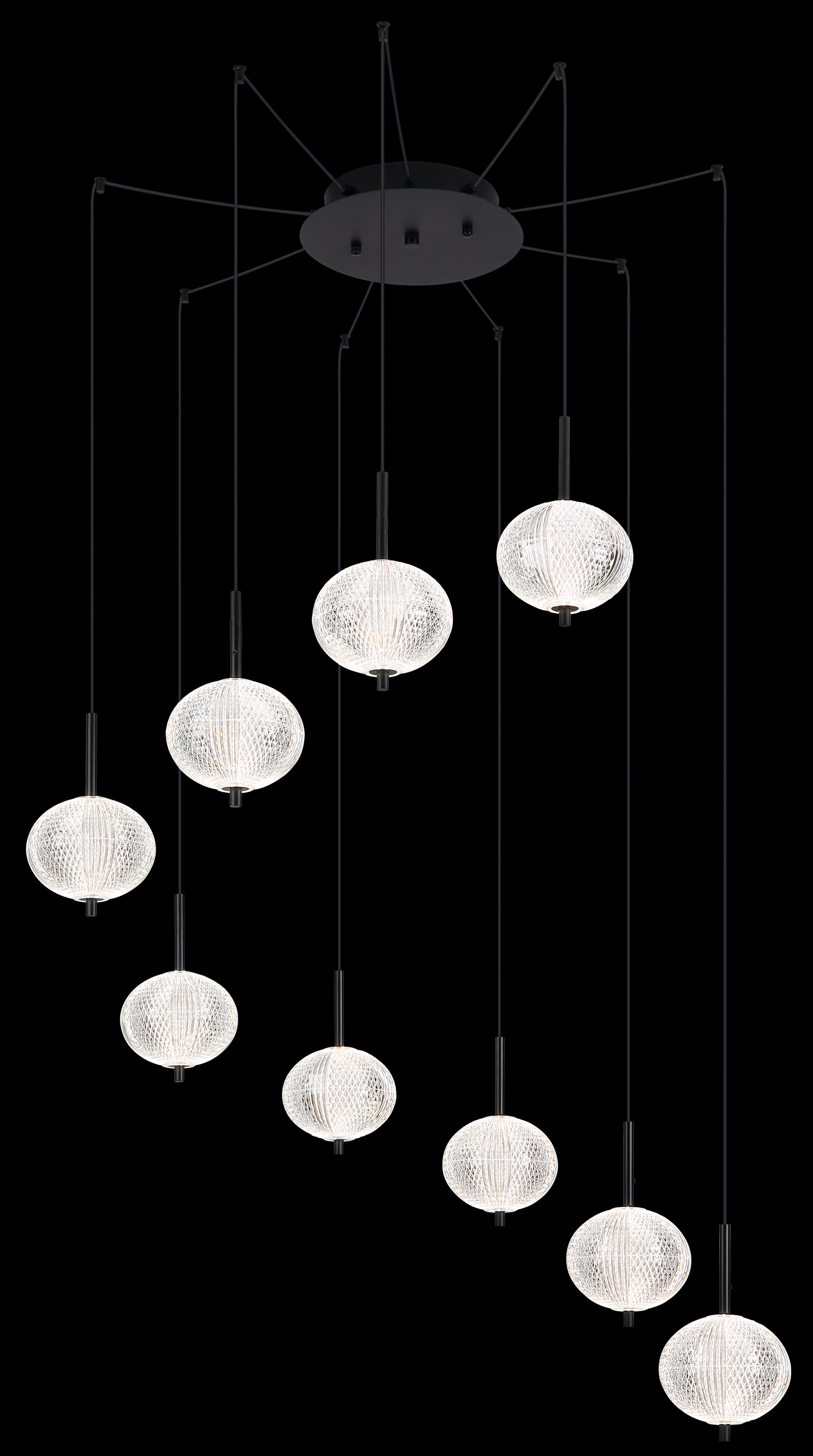 GLOBO LIGHTING LED Pendelleuchte »AIDA«, Leuchtmittel LED-Modul | LED fest integriert, Hängelampe/Hängeleuchte/Wohnzimmer/Esstisch/elegant