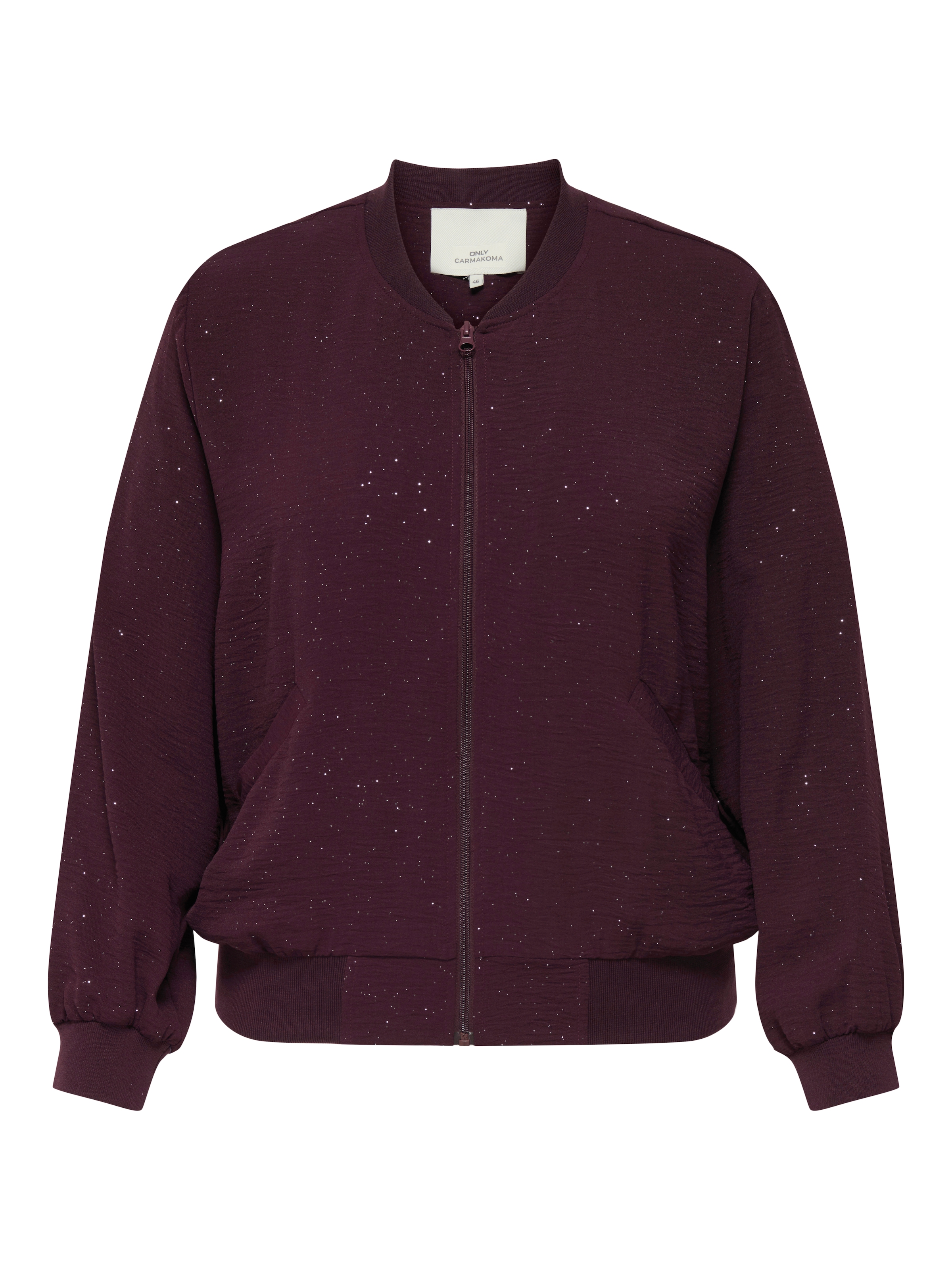 ONLY CARMAKOMA Blouson »CARJOSEE METTA LIFE LS BOMBER WVN« mit Glitzer Effekt