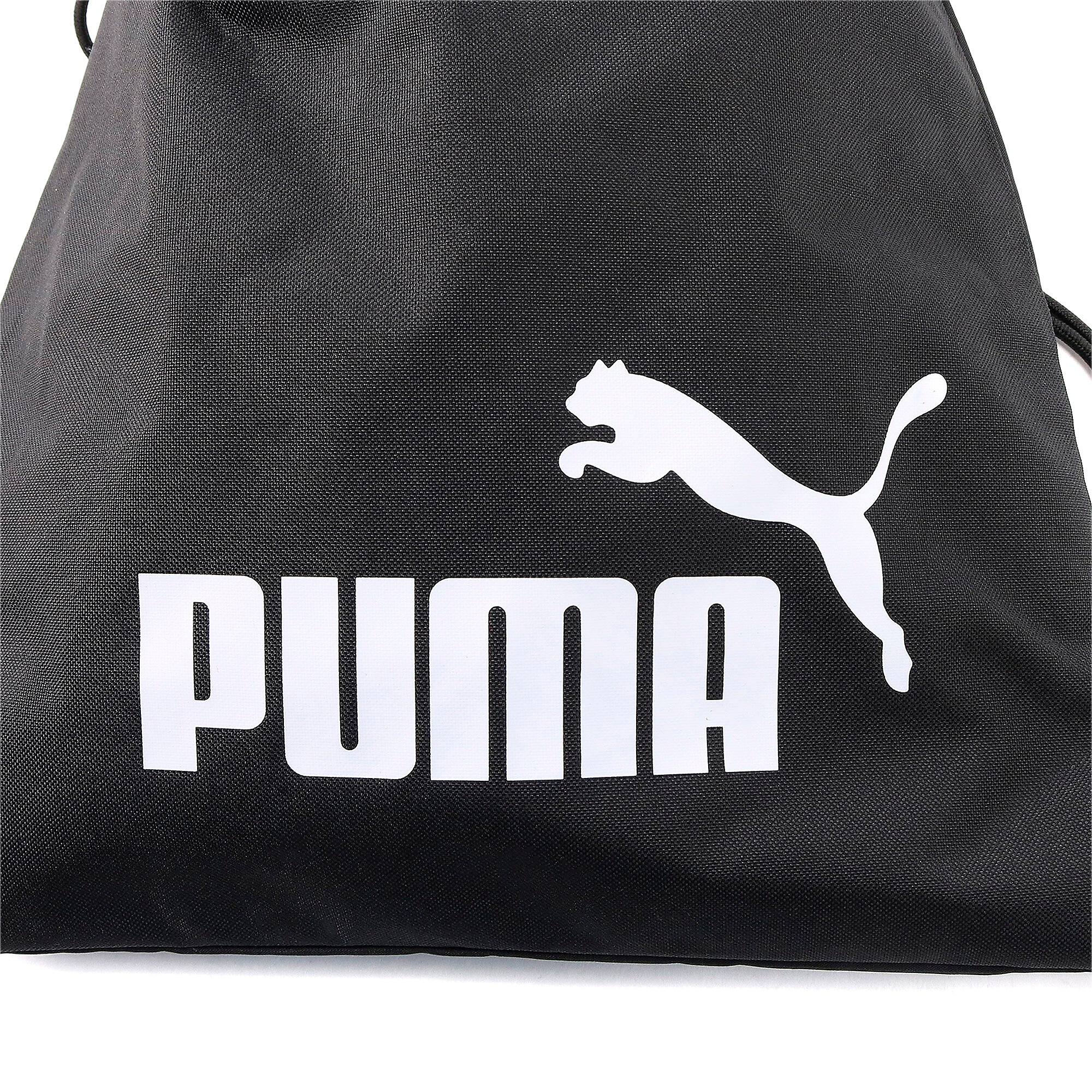 Sporttasche PUMA "PHASE GYM SACK", Gr. B/H/T: 37,5cm x 43cm, schwarz (puma schwarz), Web, Polyester, unifarben, Taschen Sporttasche, sportlich, für Erwachsene, aus robustem Polyester, pflegeleicht 3