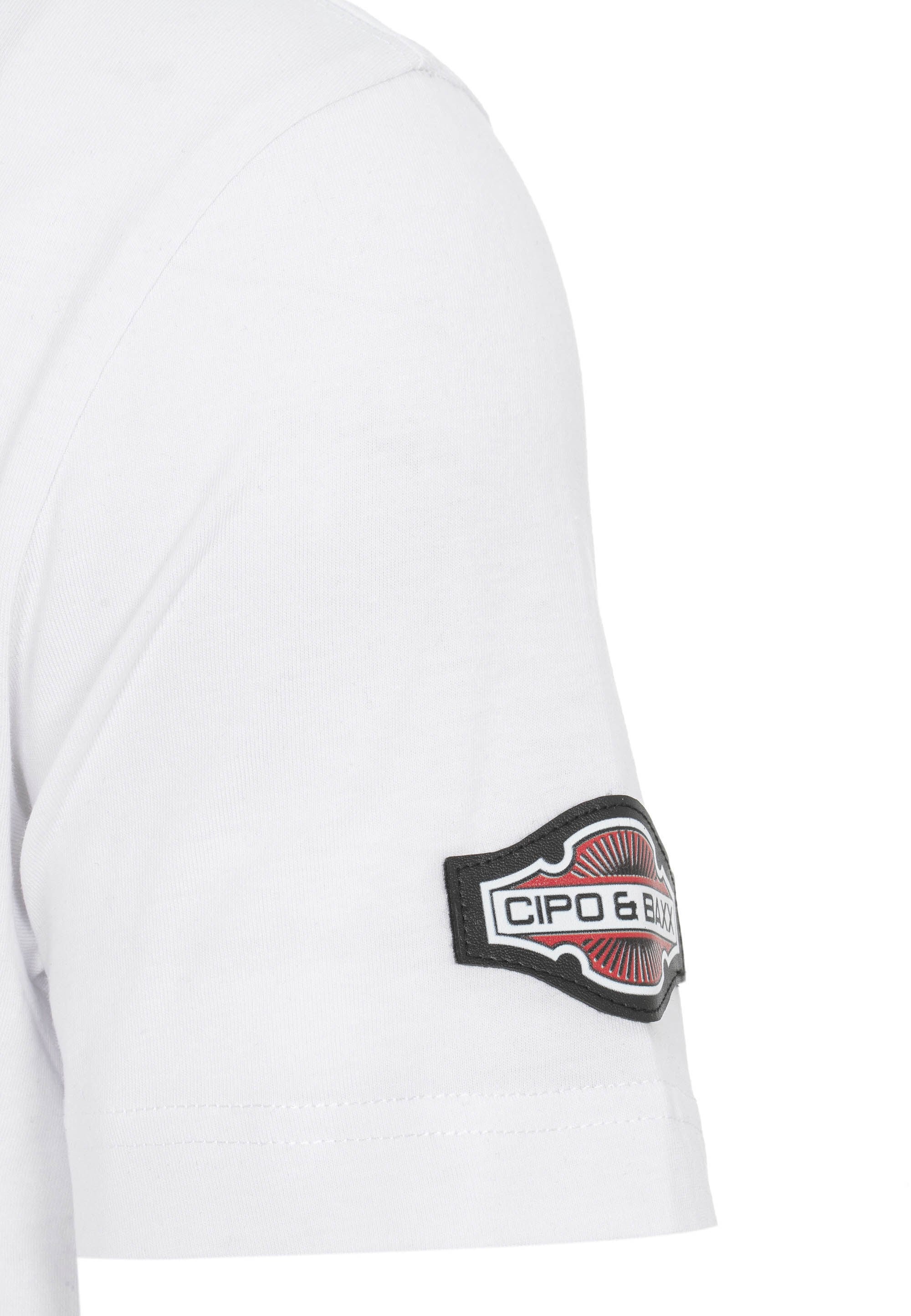 Cipo & Baxx T-Shirt »T-Shirt« mit großem Frontprint ein Highlight