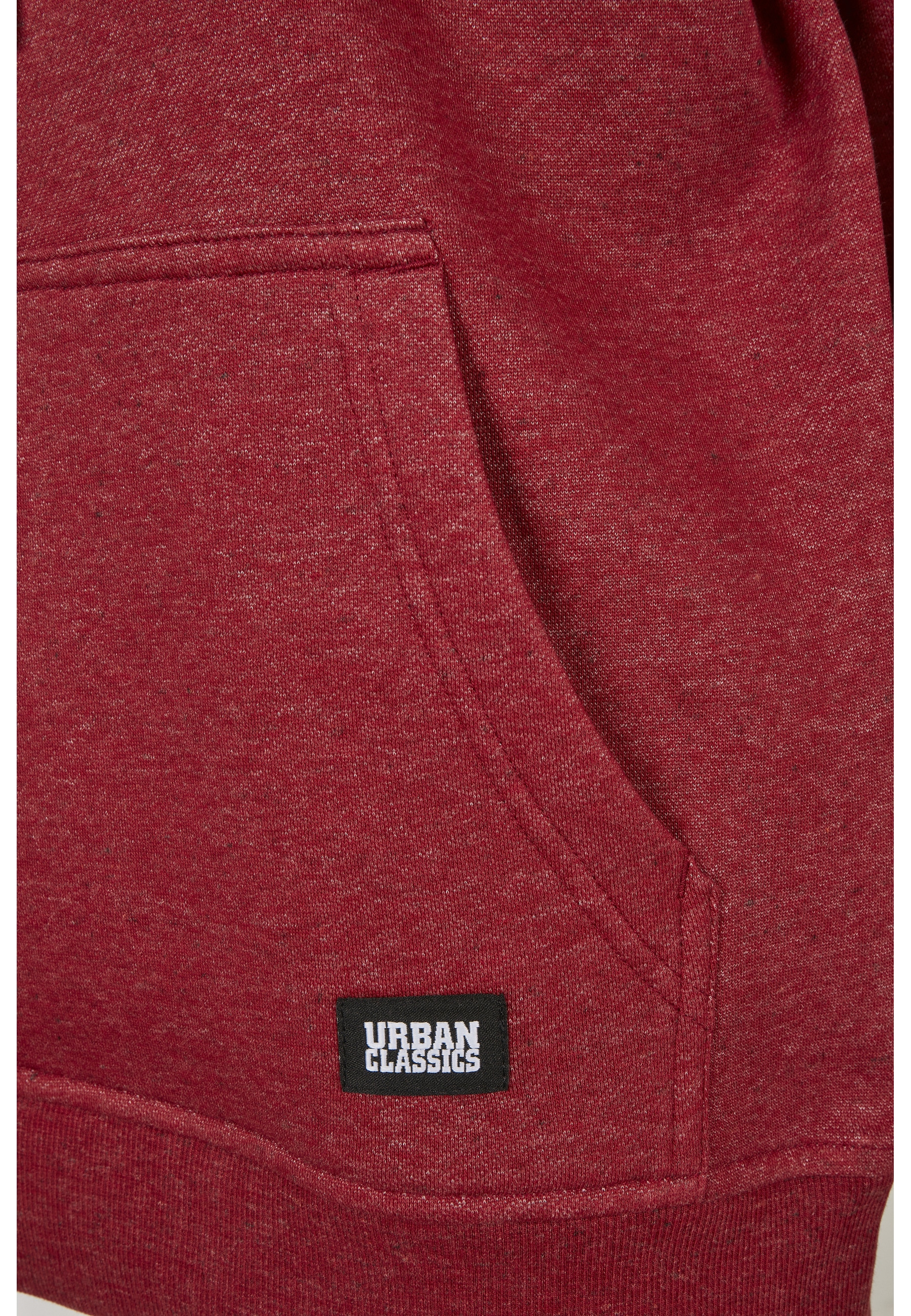 URBAN CLASSICS Rundhalspullover »Urban Classics Herren Basic Melange Hoody« 1 Stk.