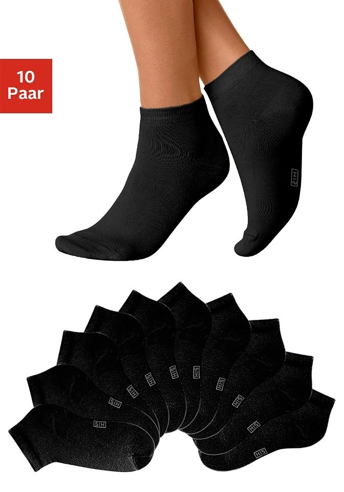 H.I.S Kurzsocken, (Set, 10 Paar), mit verstärkter Ferse und Spitze | BAUR