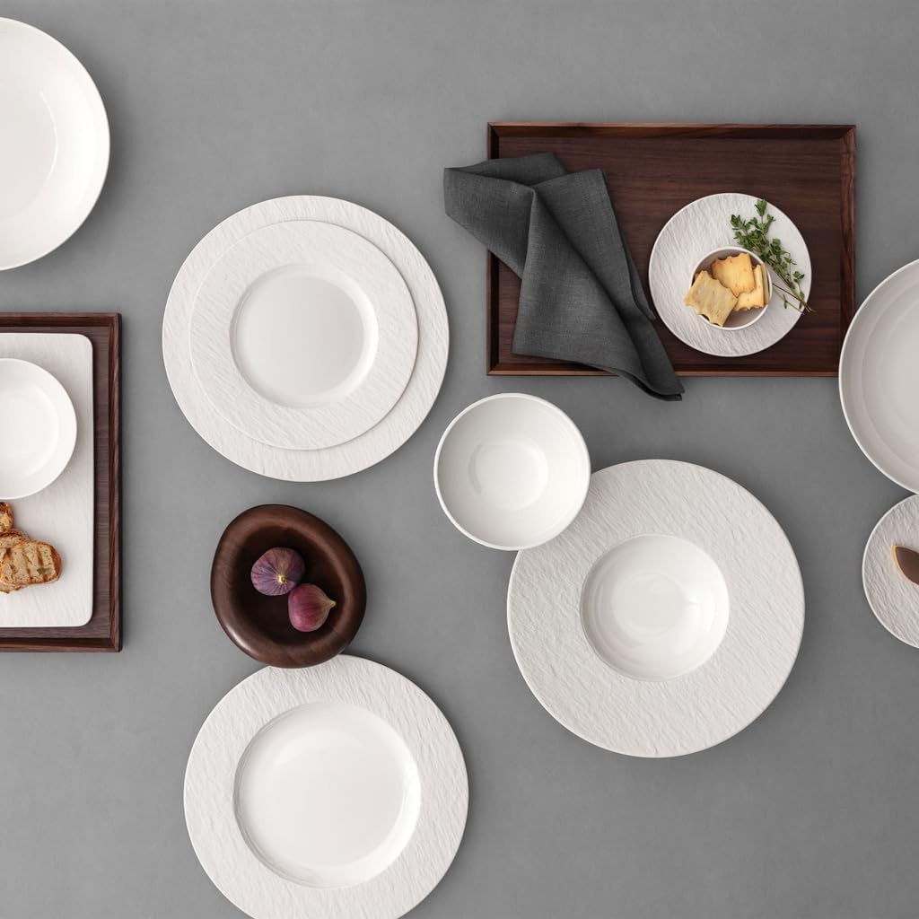 Villeroy & Boch Geschirr-Set »Basic-Set Manufacture Ice 6er Set weiß« Spülmaschinengeeignet, Mikrowellenfest
