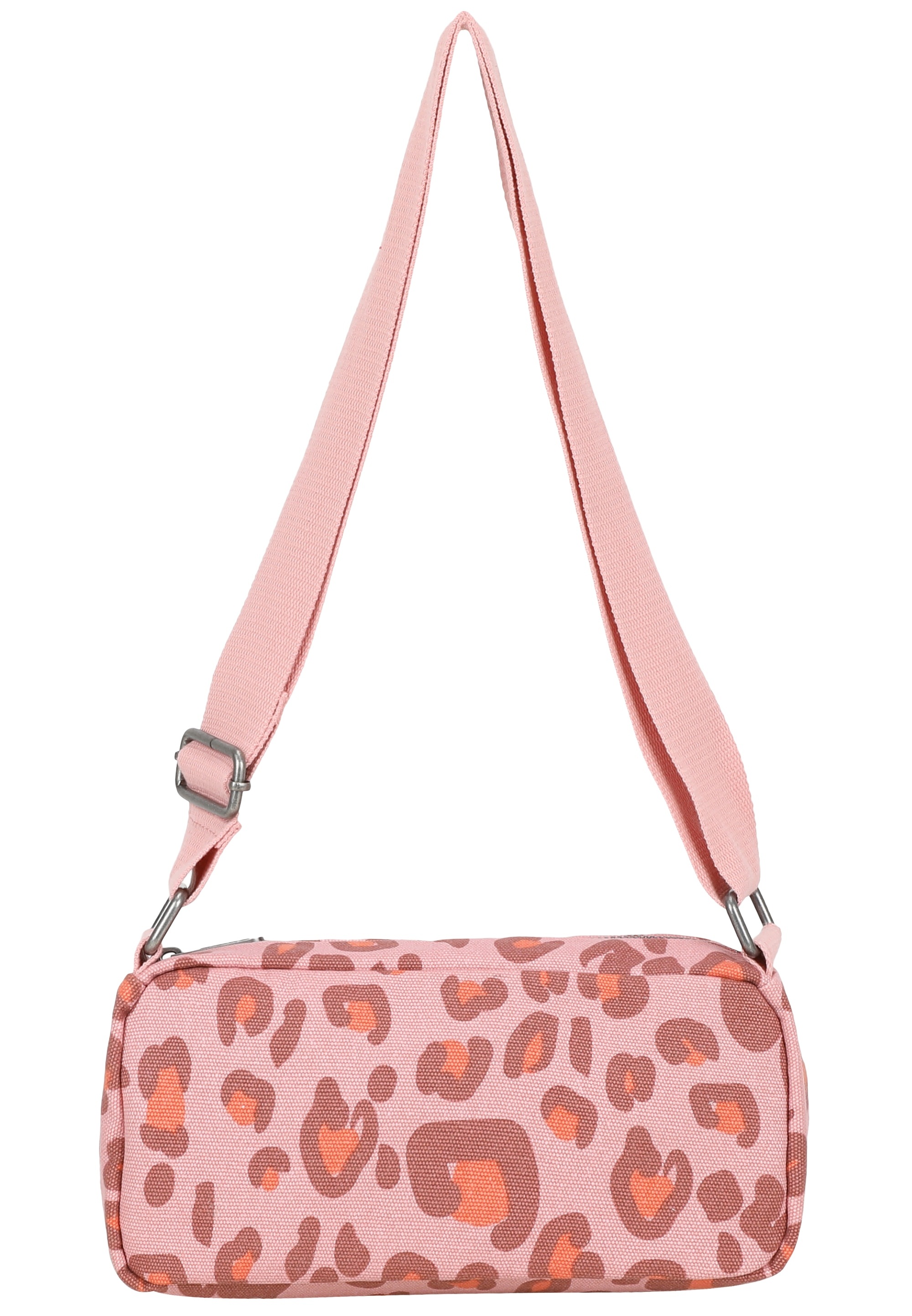 Fritzi Aus Preußen Schultertasche FRITZI AUS PREUSSEN "Donny Cross Long", Damen, Gr. B/H/T: 9cm x 12cm x 26cm, rosa, Baumwolle, unifarben, Taschen Schultertasche, mit zwei aufgesetzten Vordertaschen 3