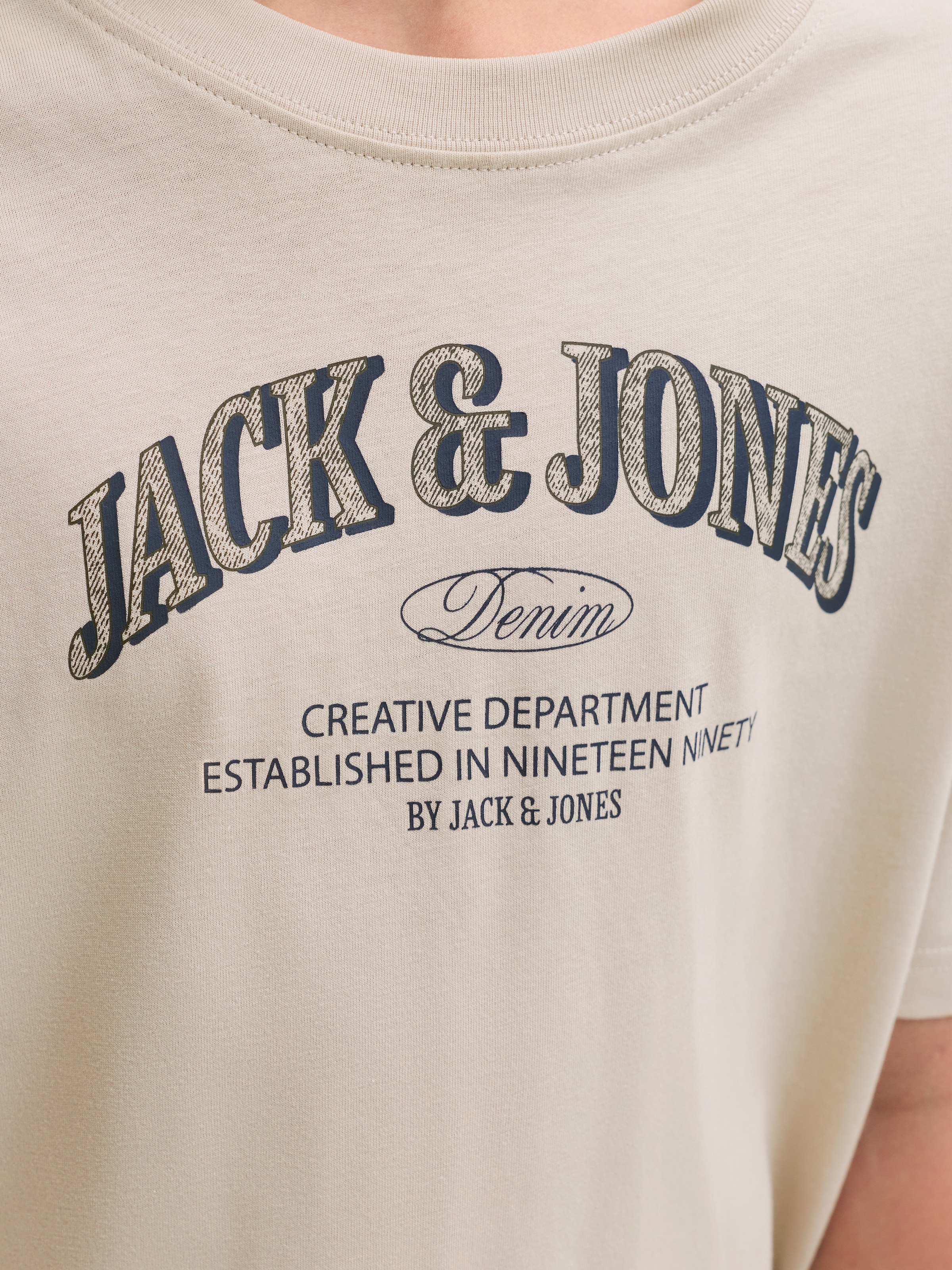Jack & Jones Junior Rundhalsshirt »JJEDENVER LOGO TEE SS O-NECK SN JNR« Baumwolle, locker geschnitten