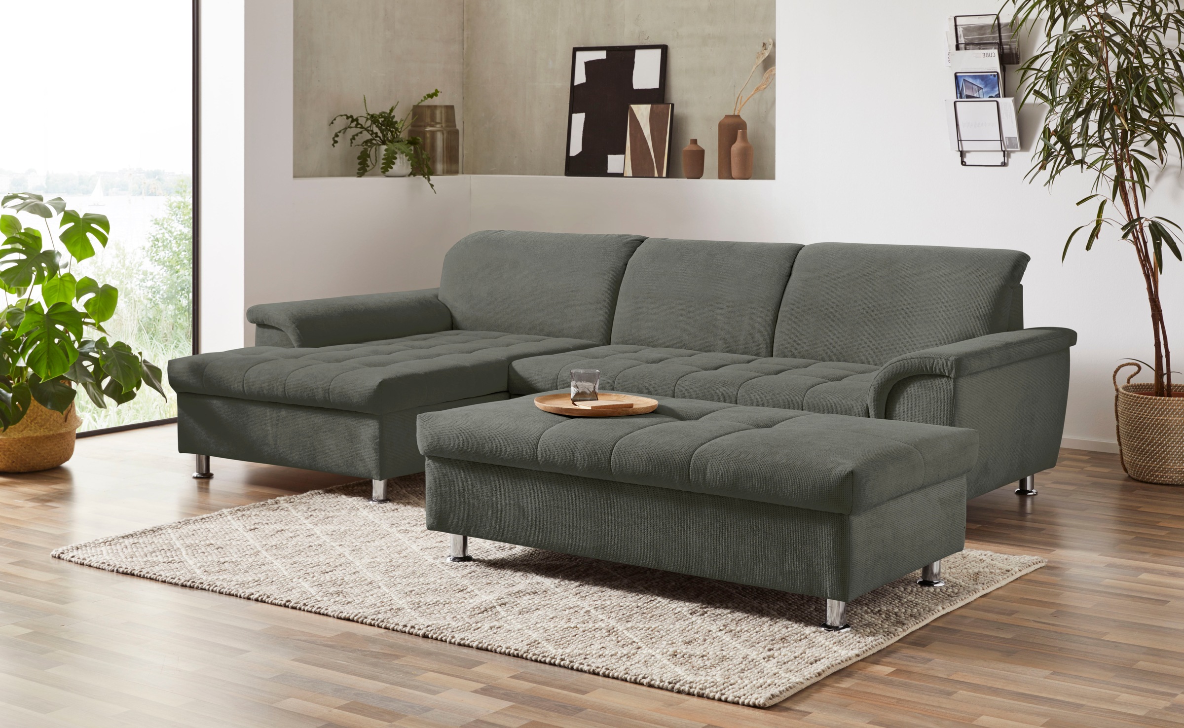 DOMO collection Ecksofa »Franzi L-Form«, wahlweise mit Kopfteilverstellung (dann Tiefe: 170 cm)