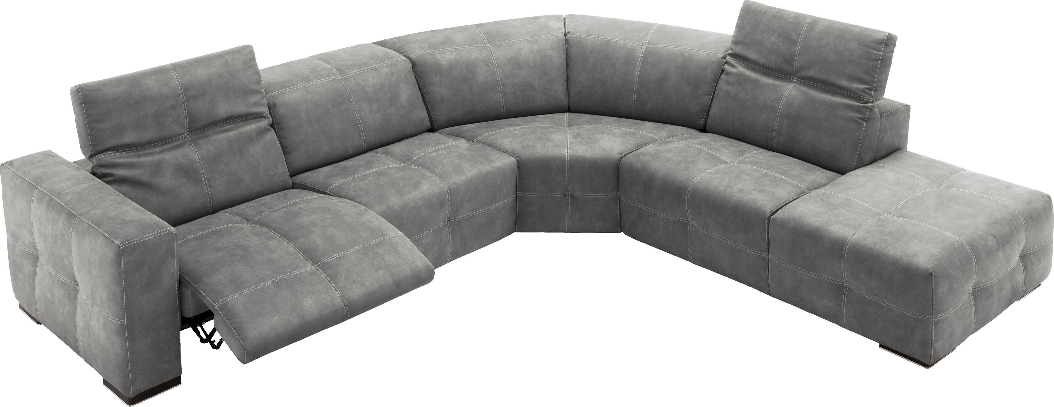 Egoitaliano Ecksofa "Sauvanne, Designsofa der Extraklasse, elegant und bequem, L-Form" wahlweise mit elektrischer Relaxfunktion, Kopfteilverstellung