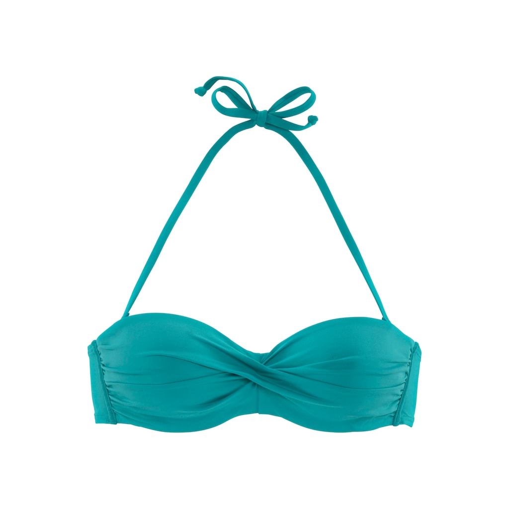 s.Oliver Bandeau-Bikini-Top »Spain«, unifarben mit Wickeloptik