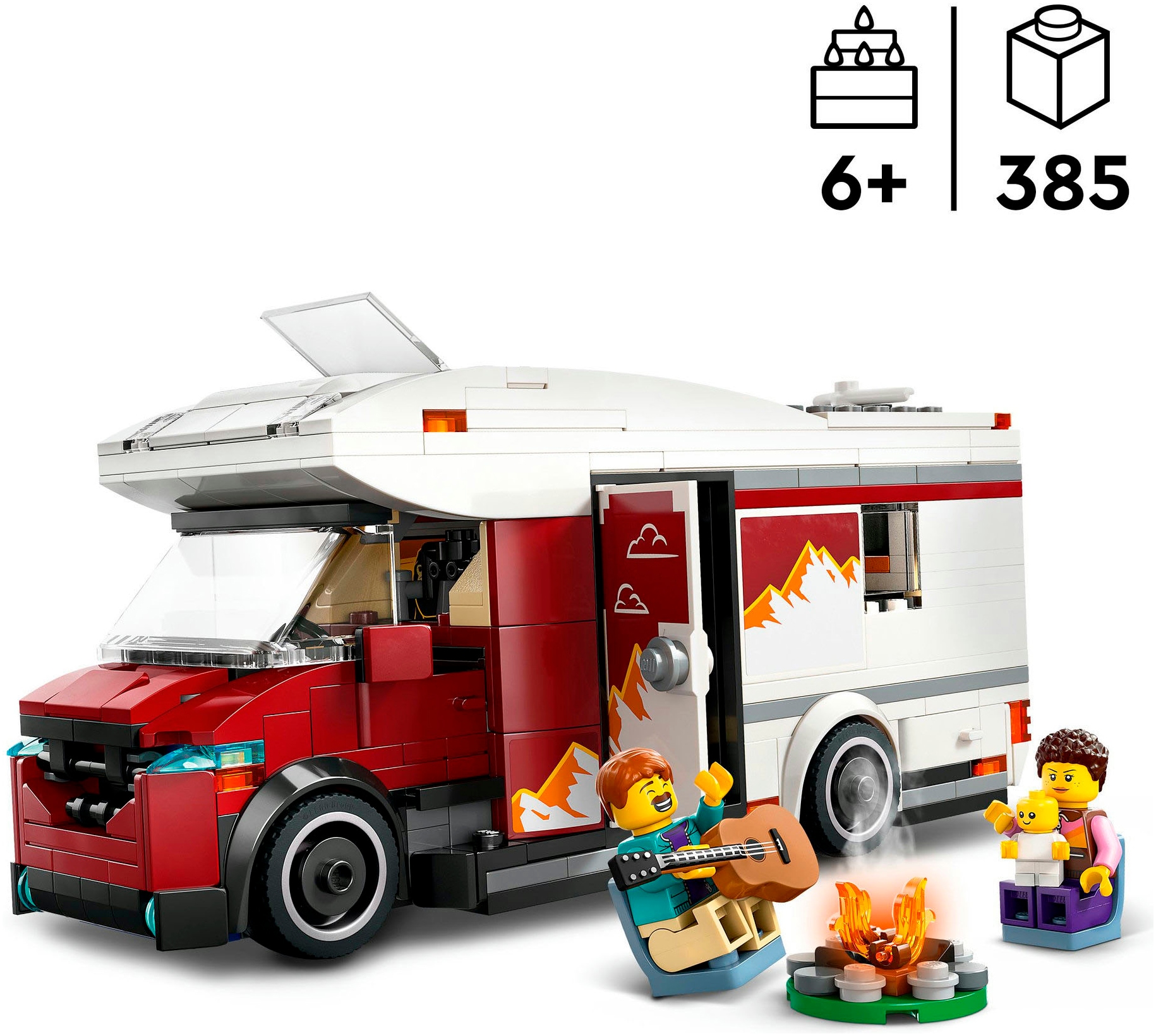 LEGO® Konstruktionsspielsteine »Abenteuer-Wohnmobil (60454), LEGO City«, (385 St.), Made in Europe