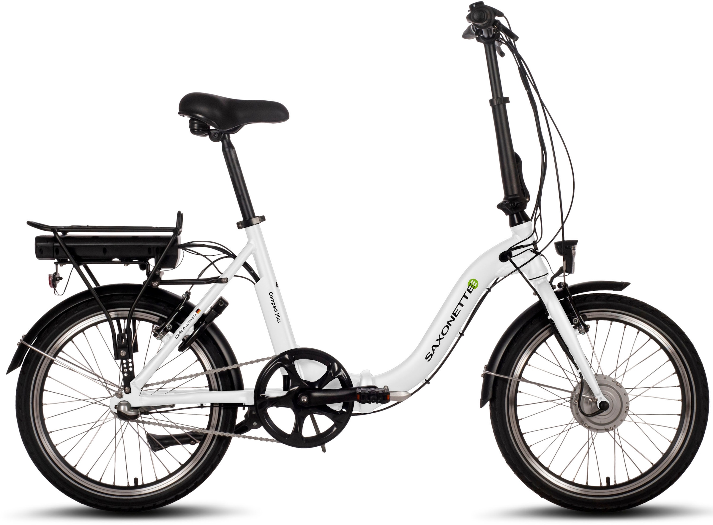 SAXONETTE E-Bike »SAXONETTE Compact Plus«, 3 Gang, Frontmotor 250 W, Pedelec, Elektrofahrrad für Damen u. Herren, Faltrad
