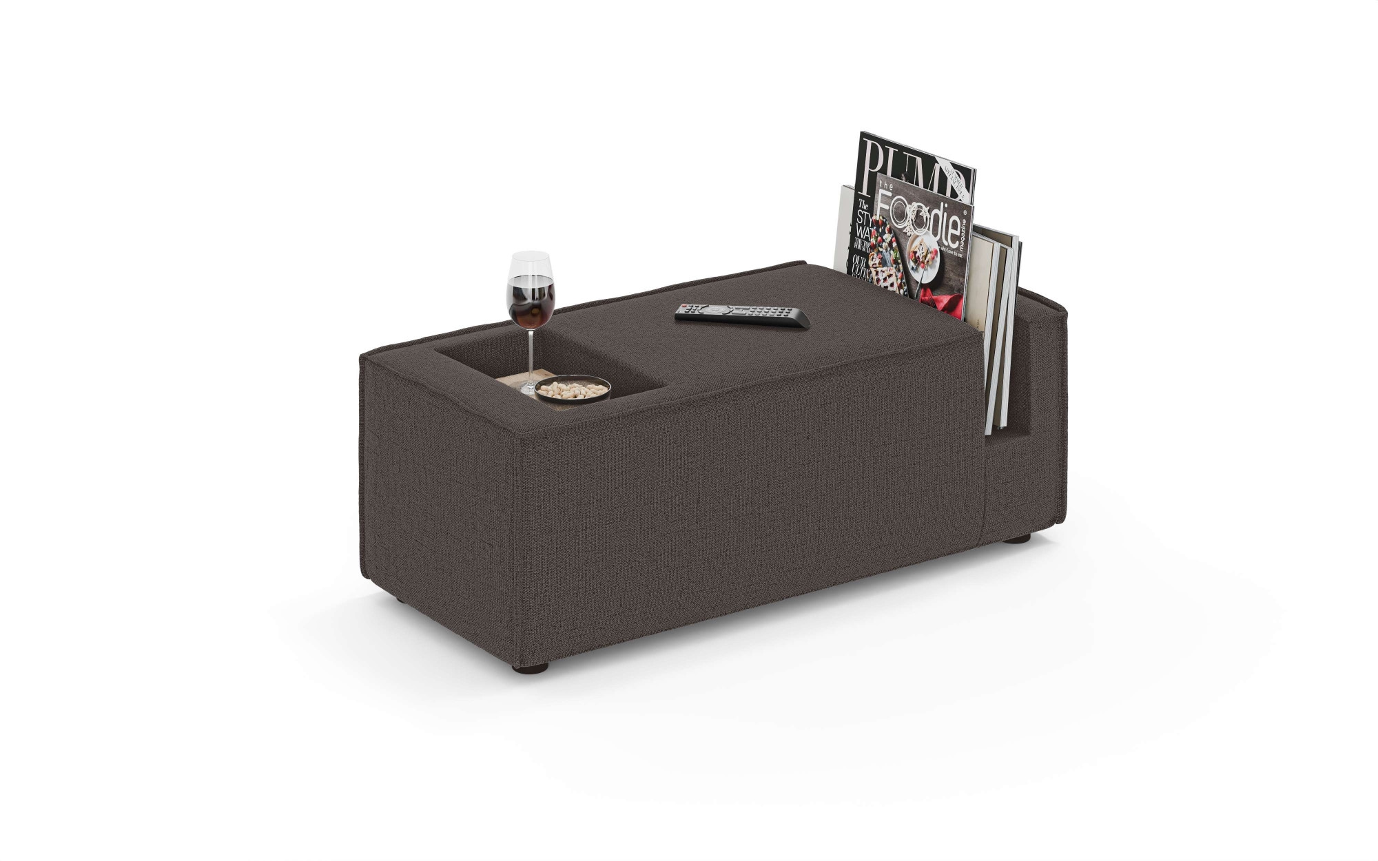 OTTO home Sofaelement "HAILY Tisch für das Modulsofa, Maße B/T/H: 45/100/37 cm" als Modul oder separat verwendbar, mit Steckfach und Ablagefläche