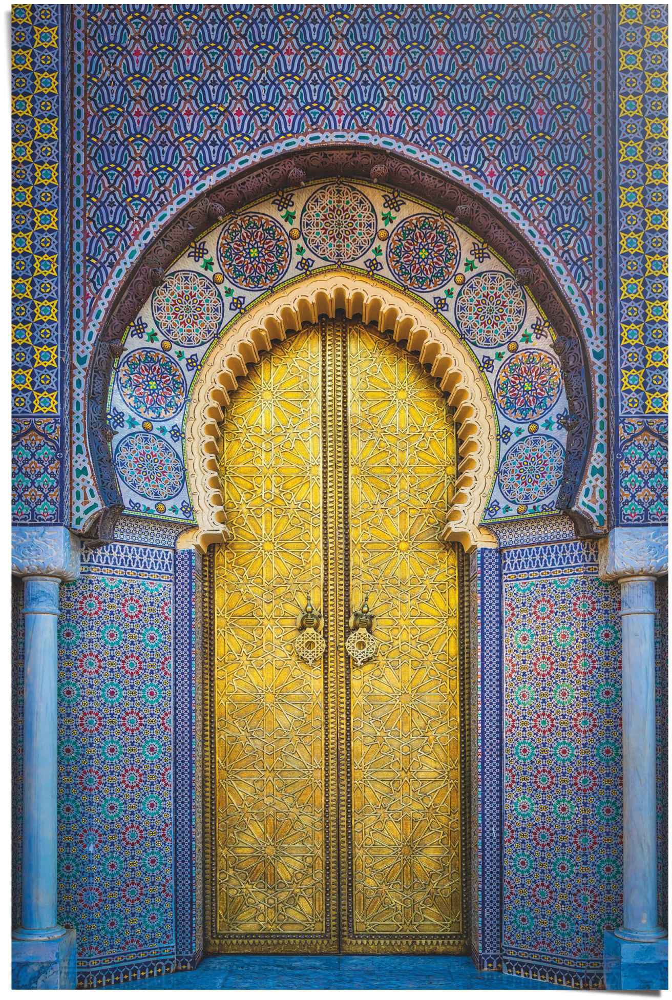 Reinders! Poster BAUR - Farbenfroh bestellen »Goldene Köningspalast Orientalisch Tür Stilvoll Fez«, - St.) - | (1