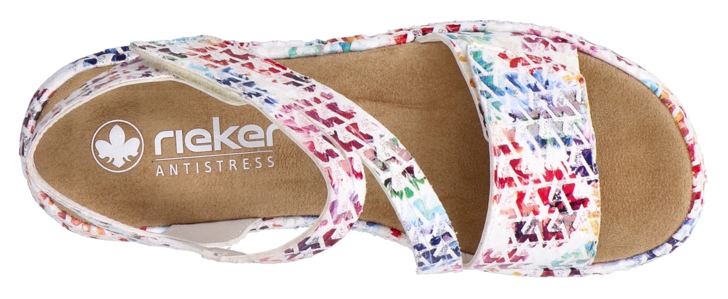 Rieker Plateausandale, Sommerschuh, Sandalette, Keilabsatz, mit Klettriemchen