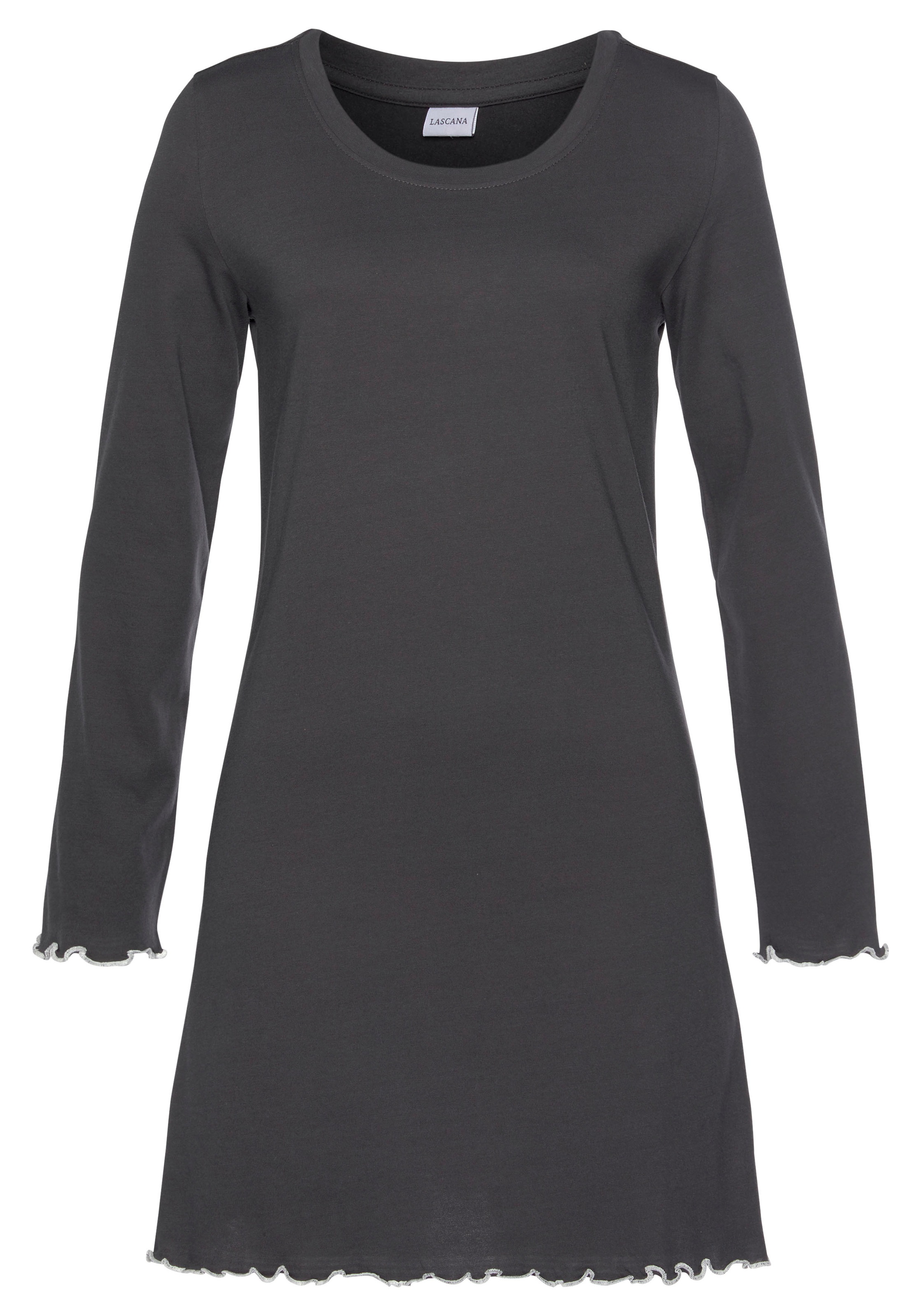 LASCANA Sleepshirt mit Wellensaum günstig online kaufen