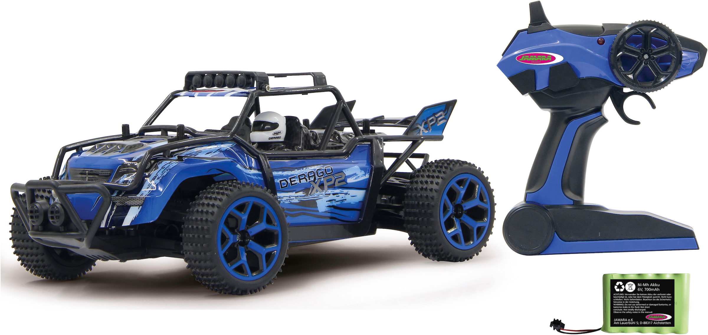 RC-Auto »Derago XP2 4WD, blau 2,4GHz«, mit Allradantrieb